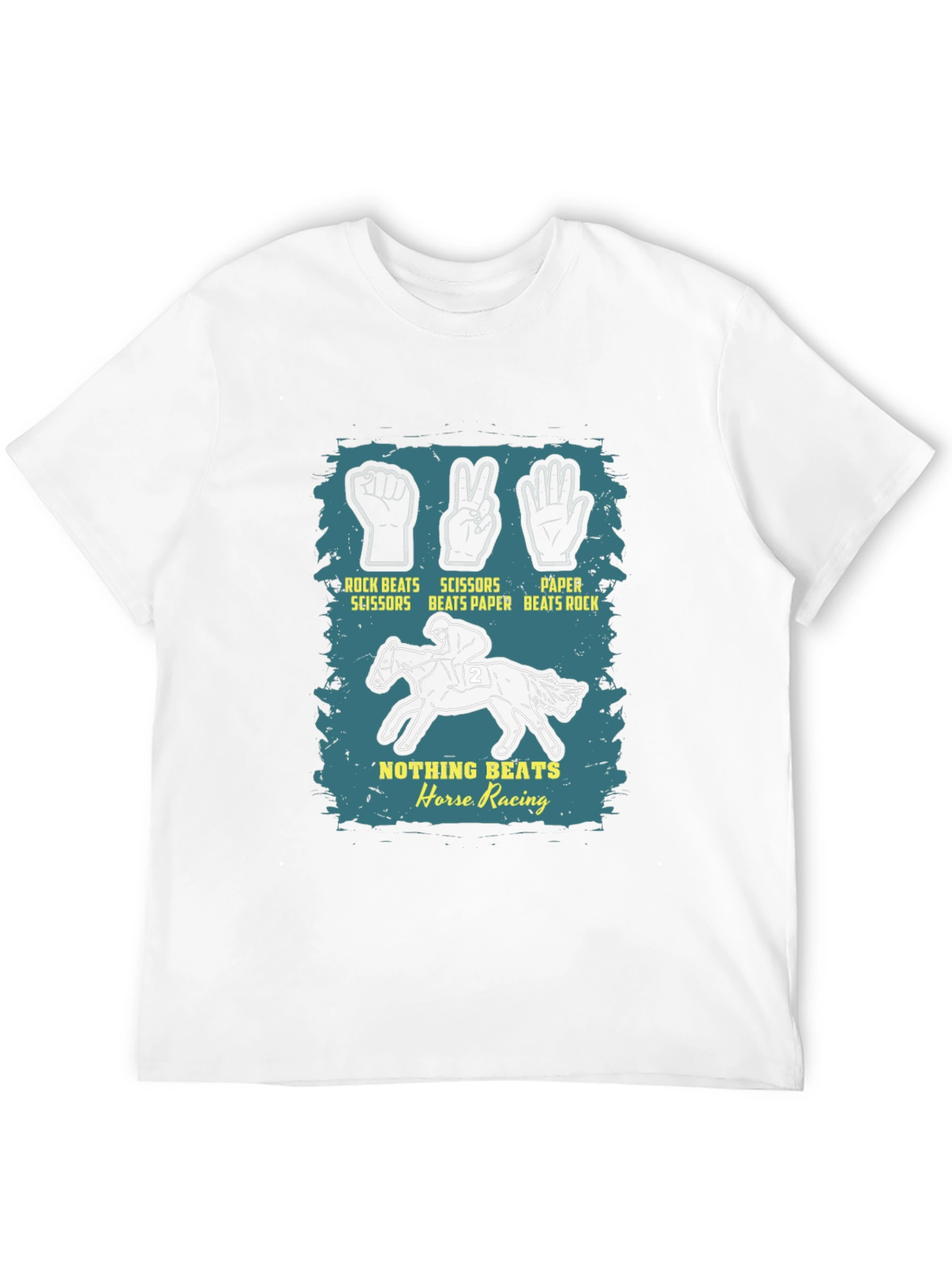 Rock Paper Scissors Horse Racing Graphic Tee
