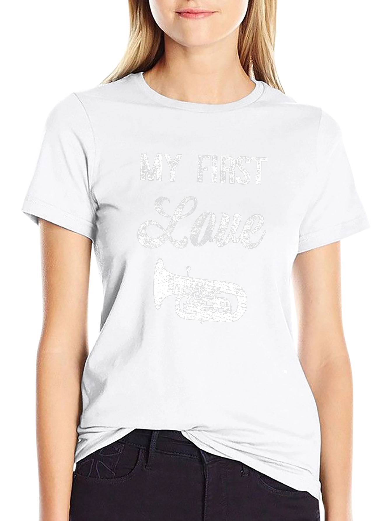My First Love Tuba Graphic Tee - Black