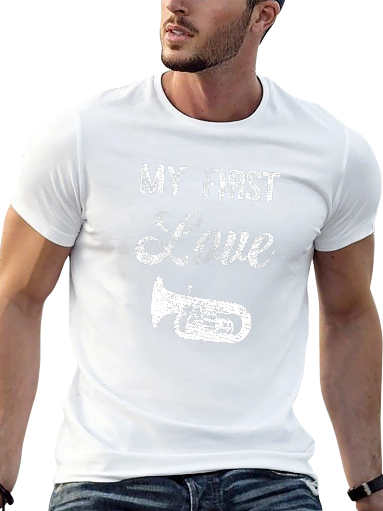 My First Love Tuba Graphic Tee - Black