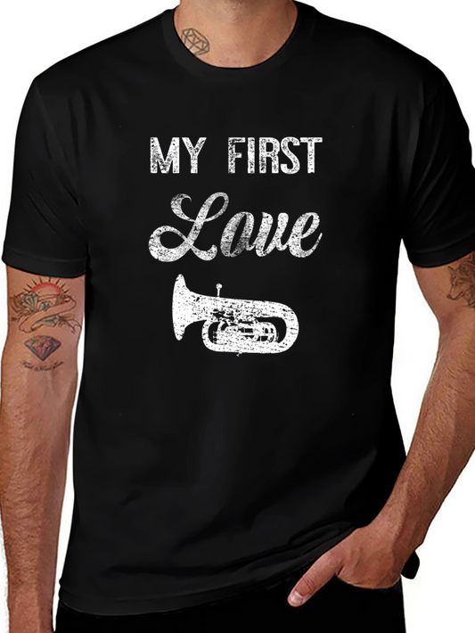 My First Love Tuba Graphic Tee - Black