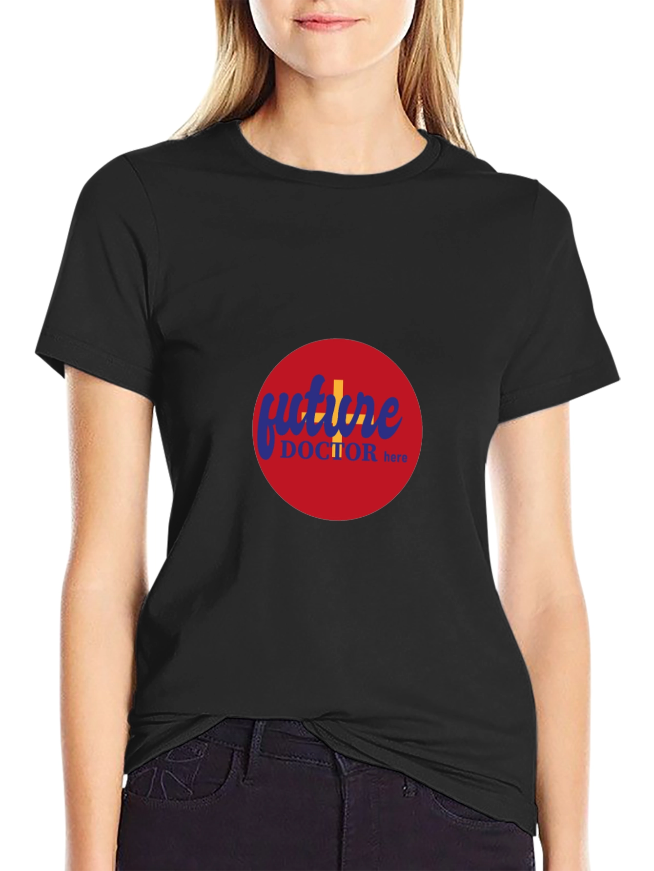 Future Doctor Here - Crew Neck T-Shirt