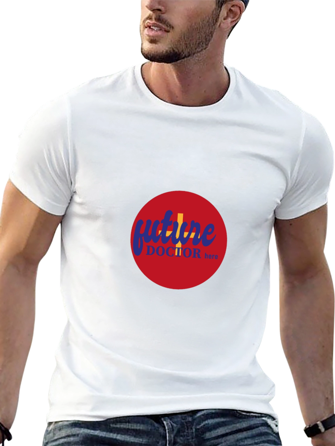 Future Doctor Here - Crew Neck T-Shirt