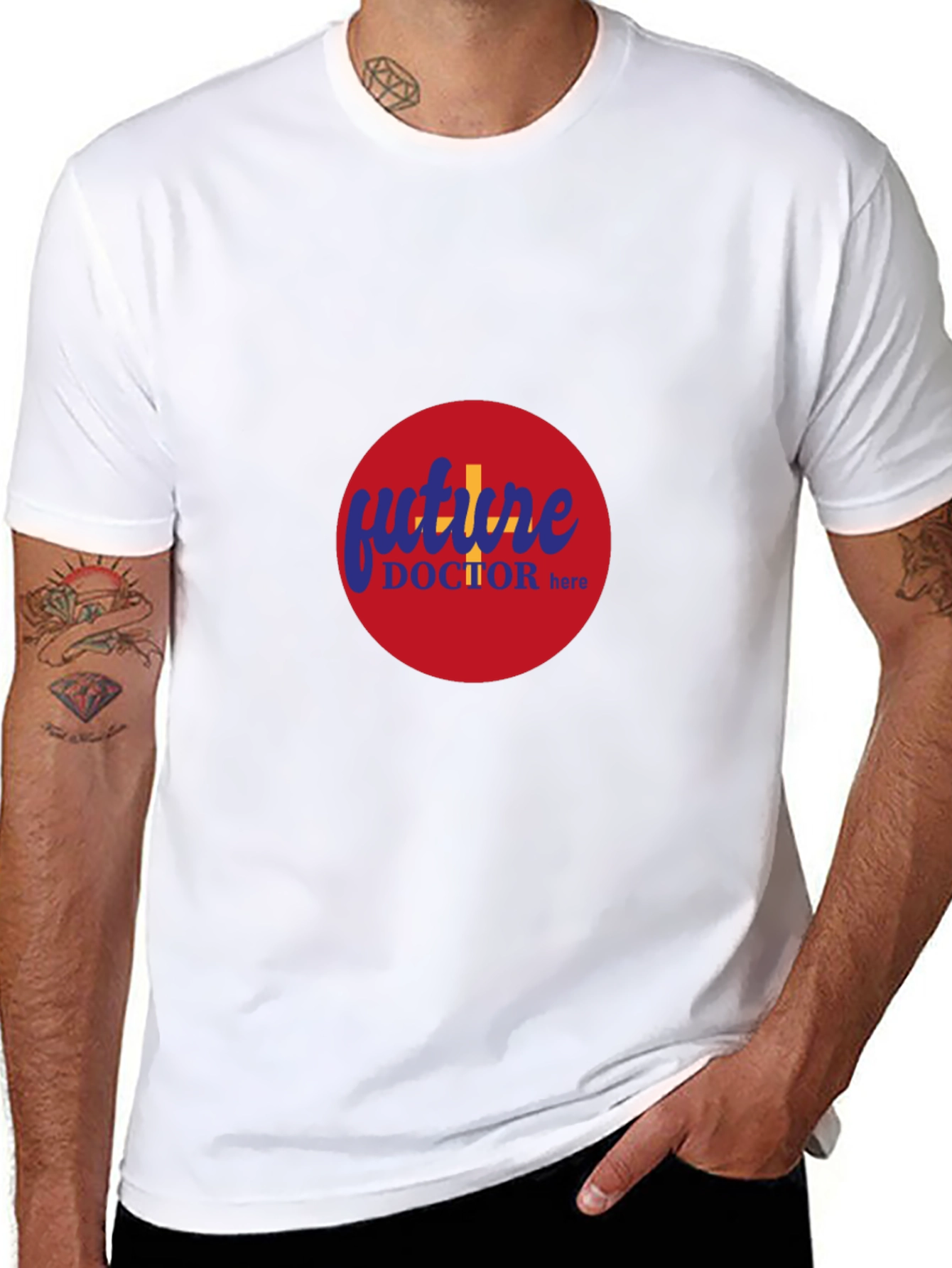 Future Doctor Here - Crew Neck T-Shirt