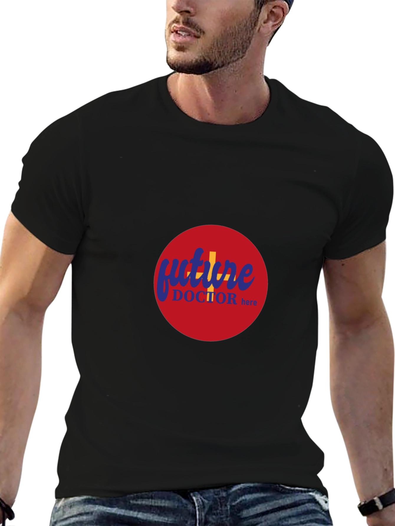 Future Doctor Here - Crew Neck T-Shirt