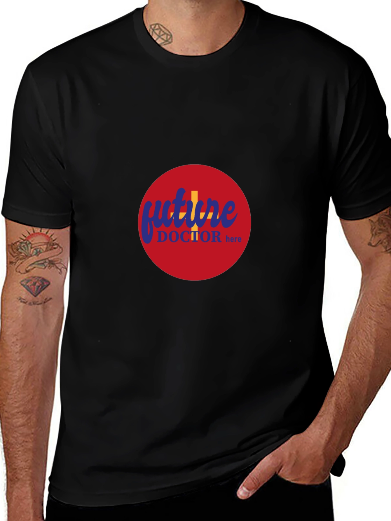 Future Doctor Here - Crew Neck T-Shirt