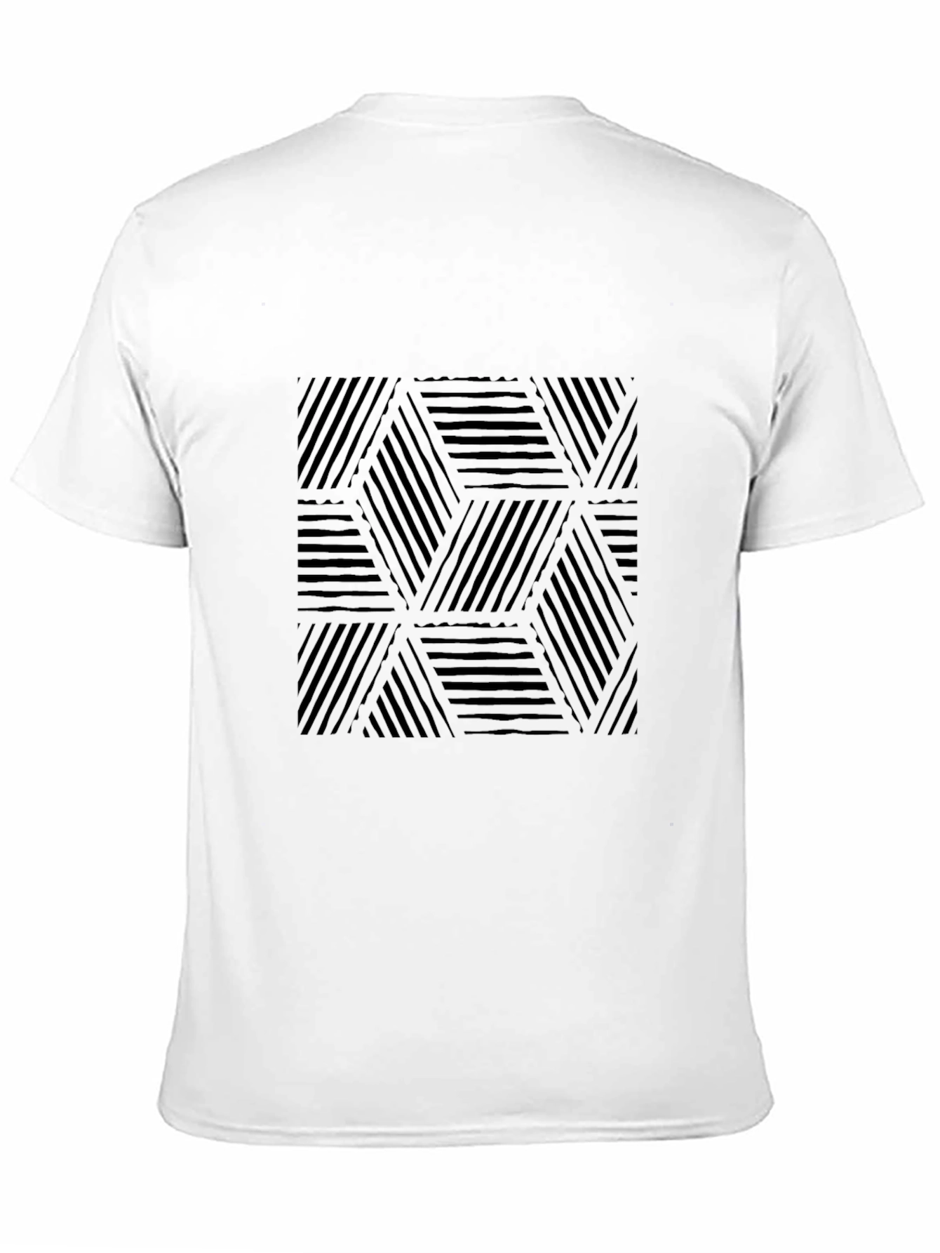 Modern Geometric Black T-Shirt