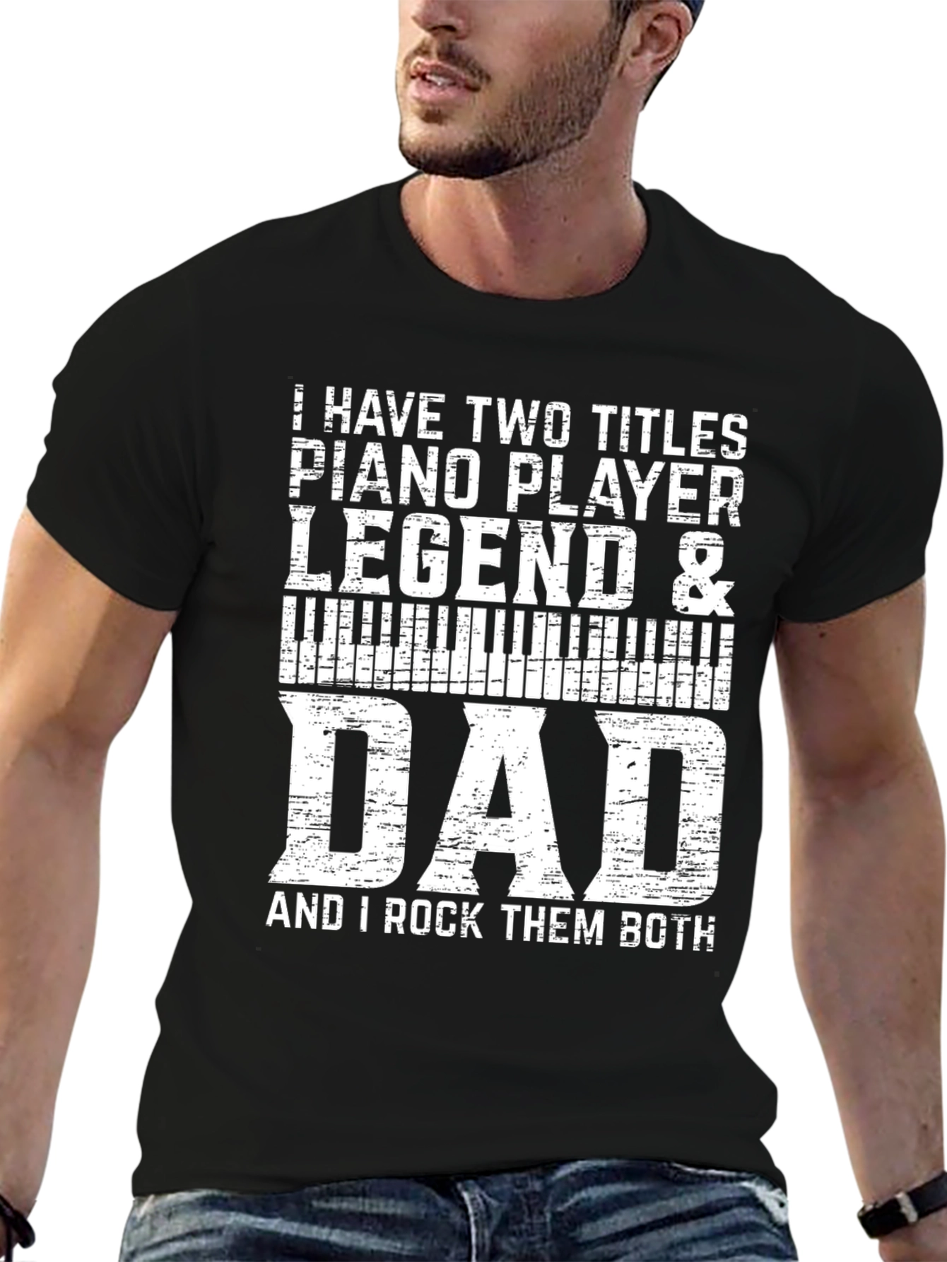 Piano Player Dad T-Shirt - Legend & Dad