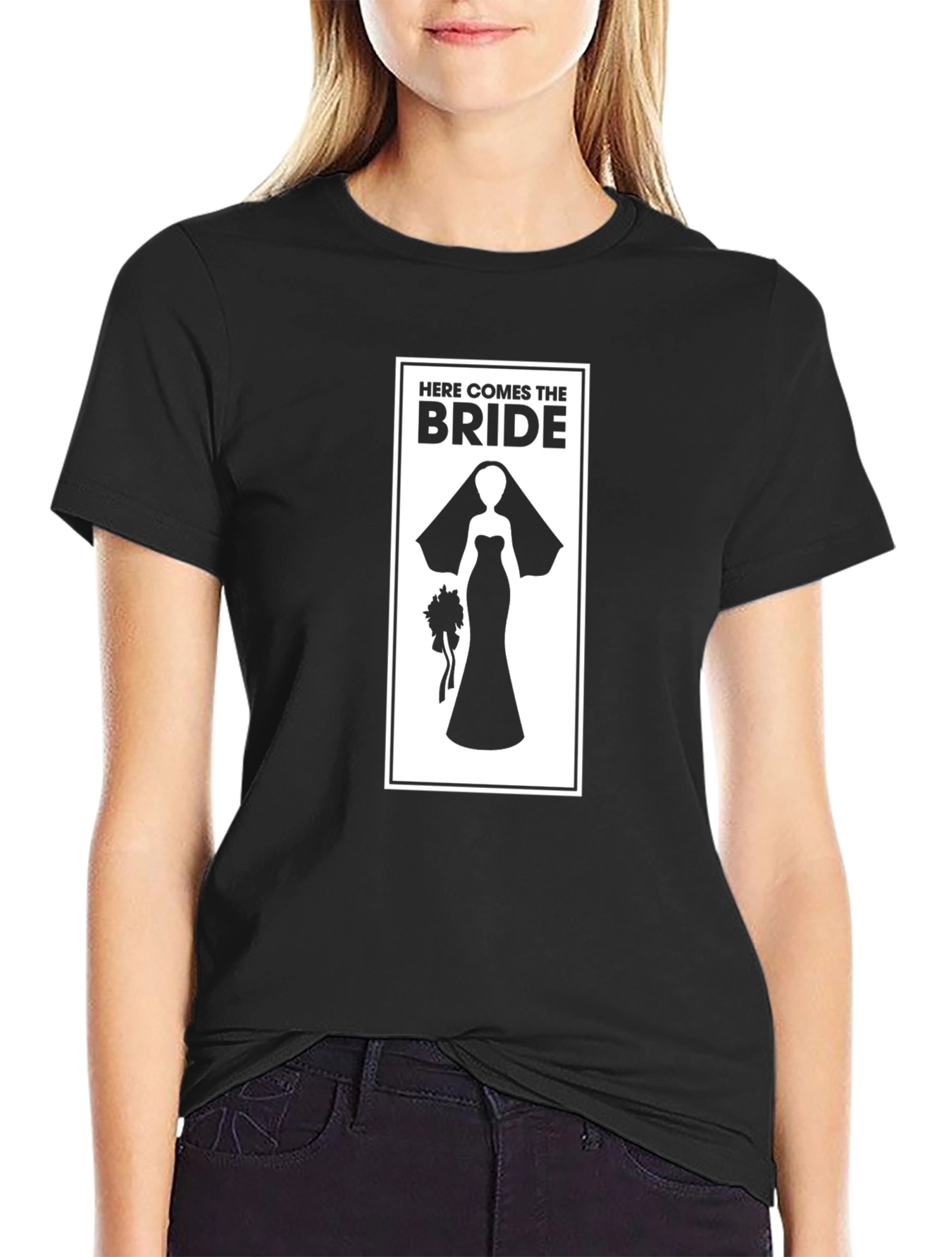 Here Comes the Bride T-Shirt - Wedding Fun