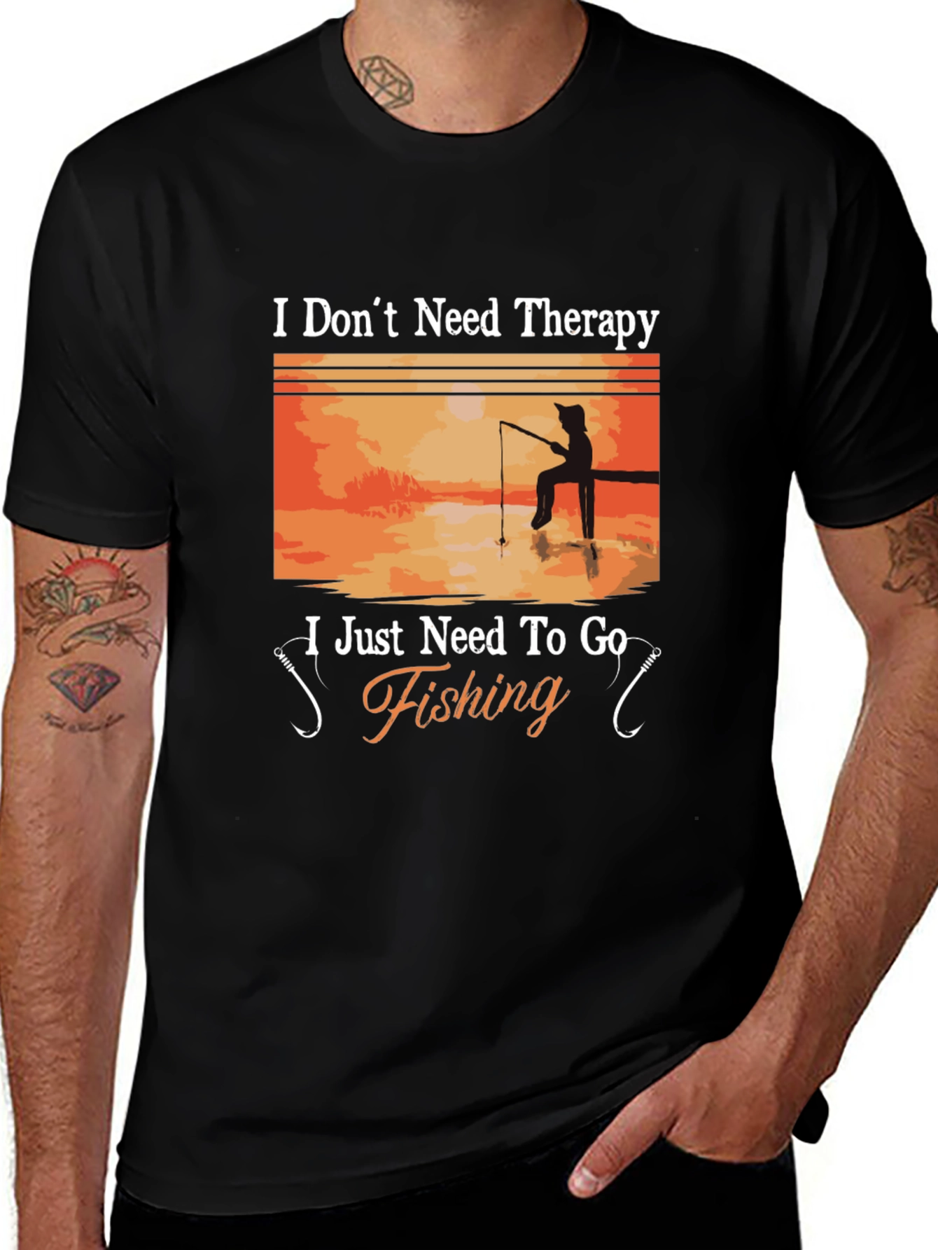 Fishing Therapy T-Shirt - Anglers Humor Tee