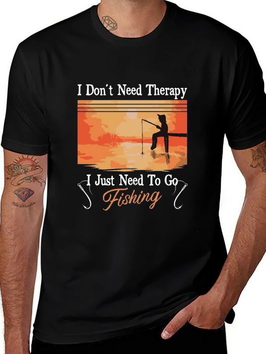 Fishing Therapy T-Shirt - Anglers Humor Tee