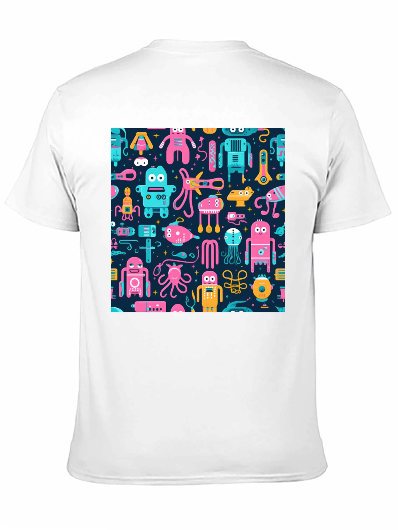 Robots & Aliens Pattern T-Shirt