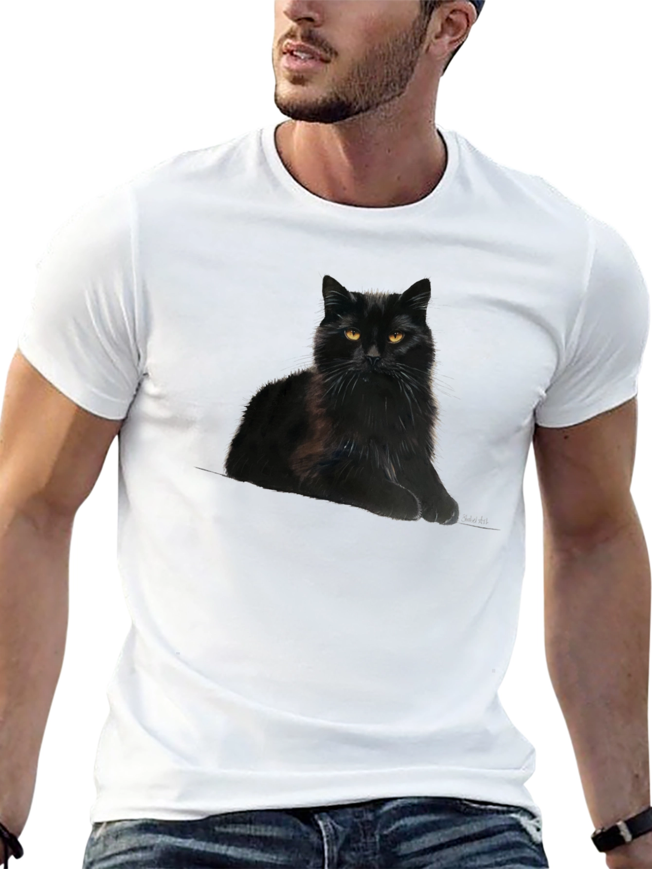 Black Cat Graphic T-Shirt