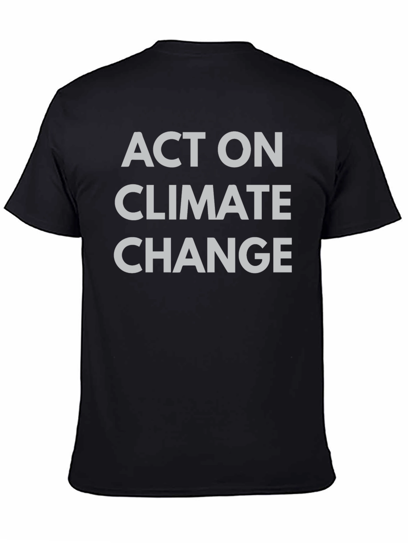 Act on Climate Change T-Shirt Black Crew Neck Tee