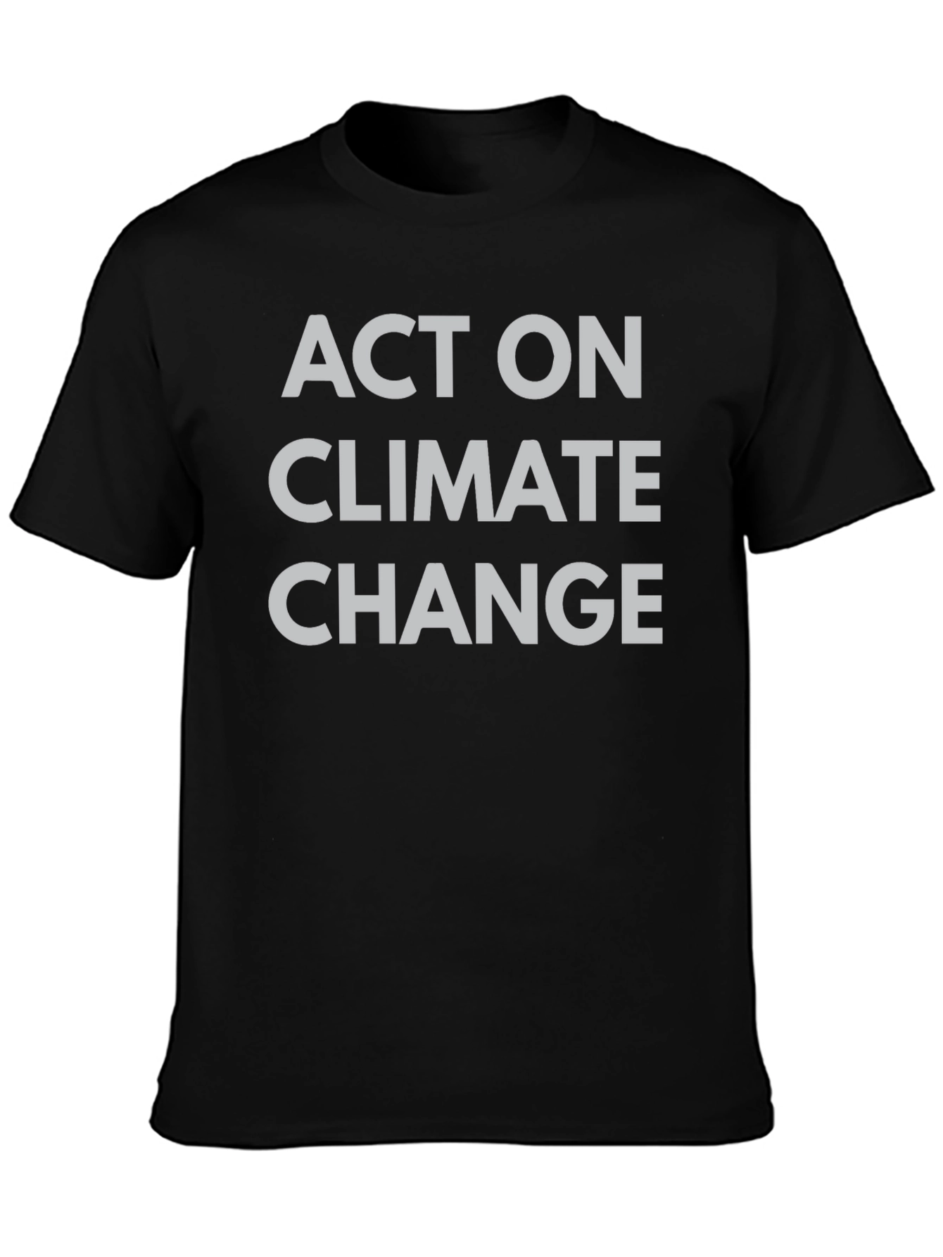 Act on Climate Change T-Shirt Black Crew Neck Tee