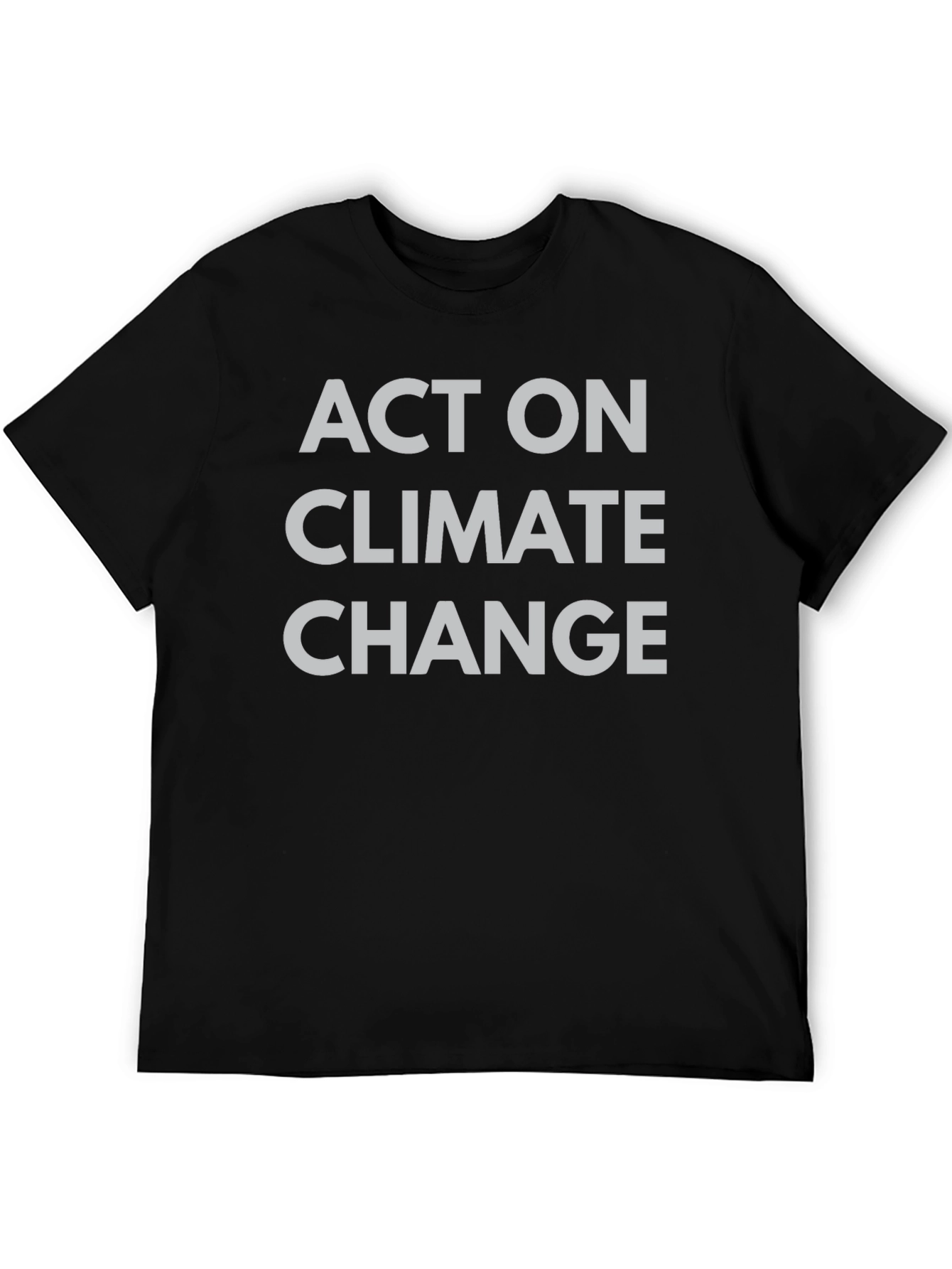Act on Climate Change T-Shirt Black Crew Neck Tee