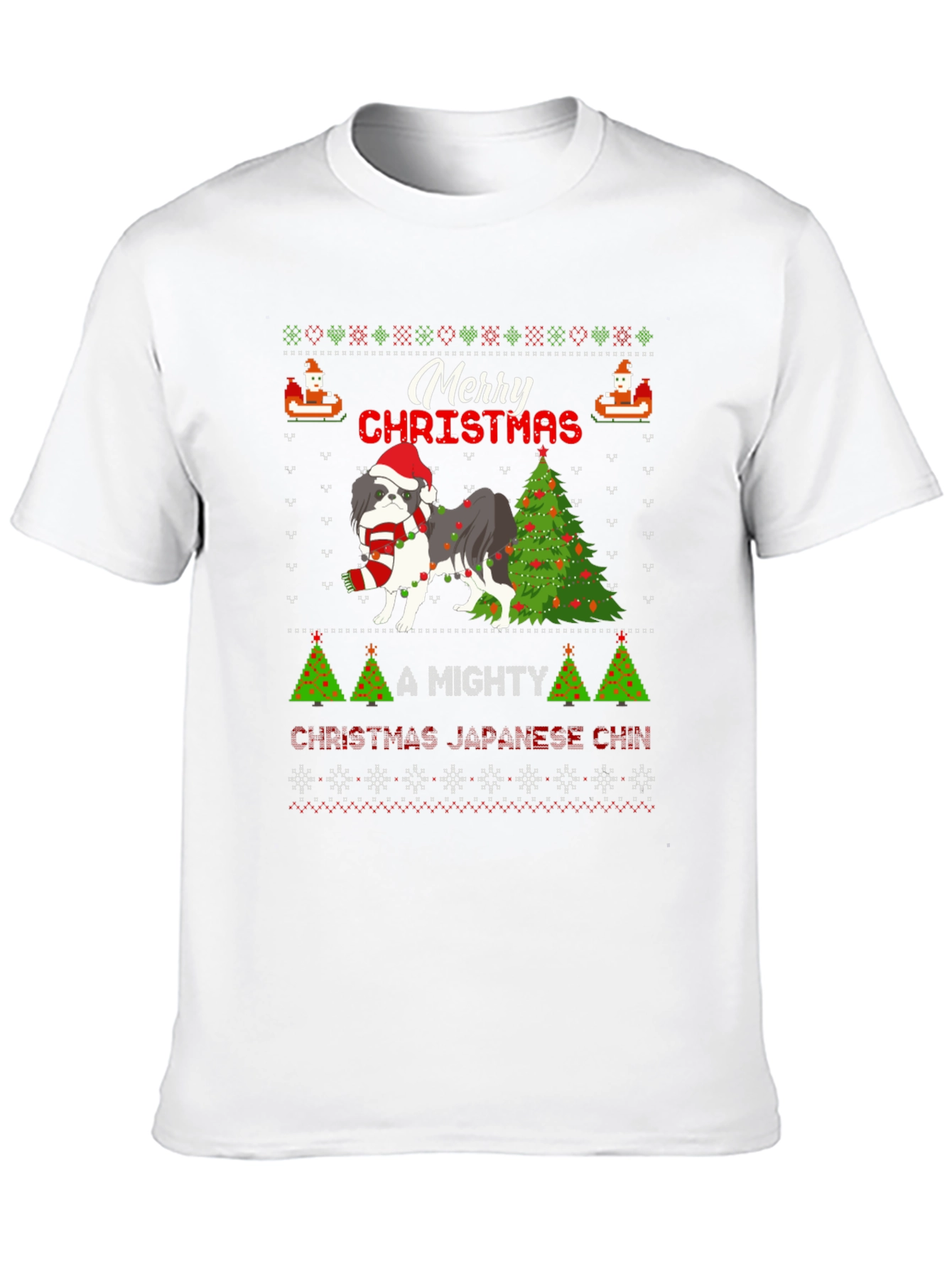 Merry Christmas Japanese Chin Dog T-Shirt