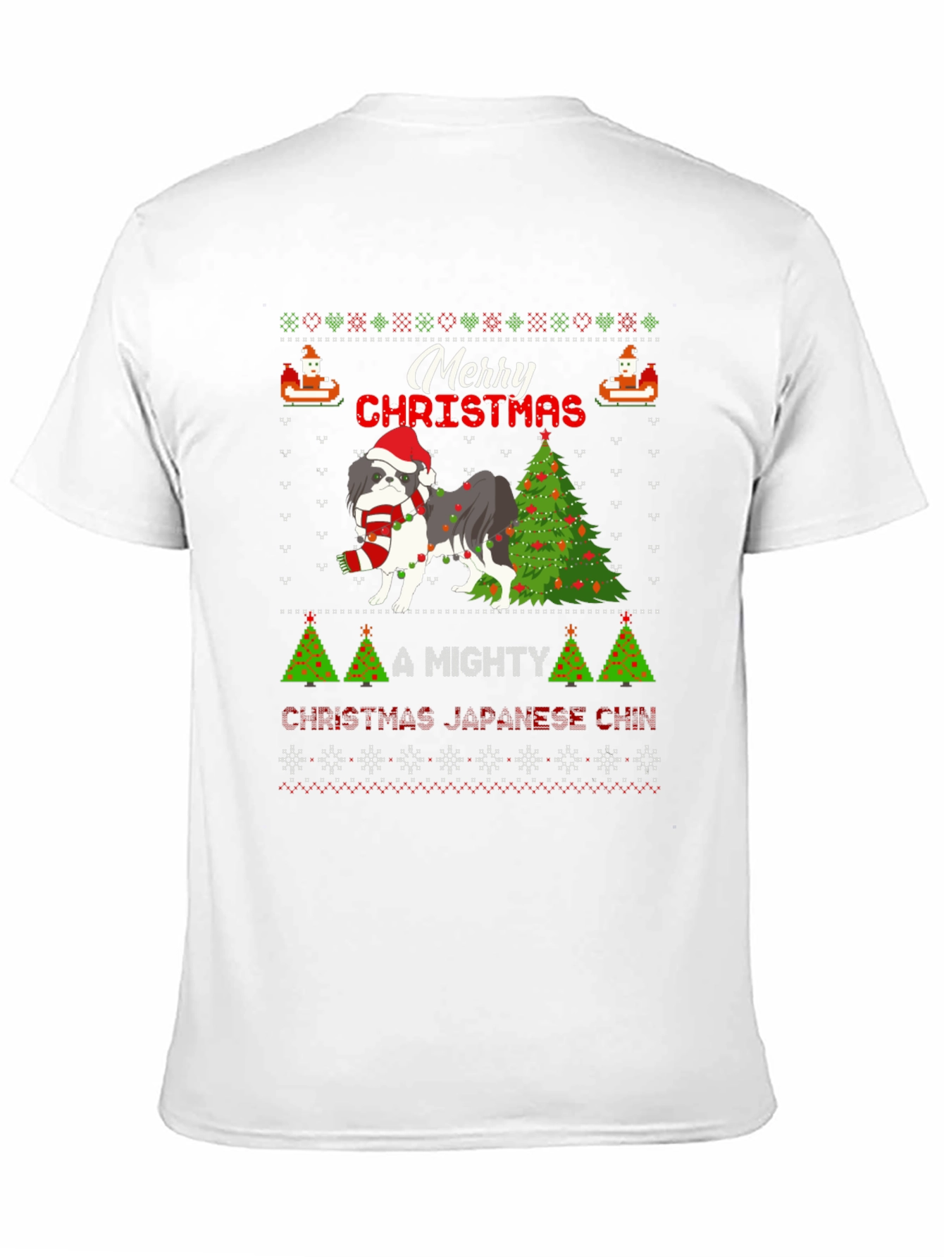 Merry Christmas Japanese Chin Dog T-Shirt