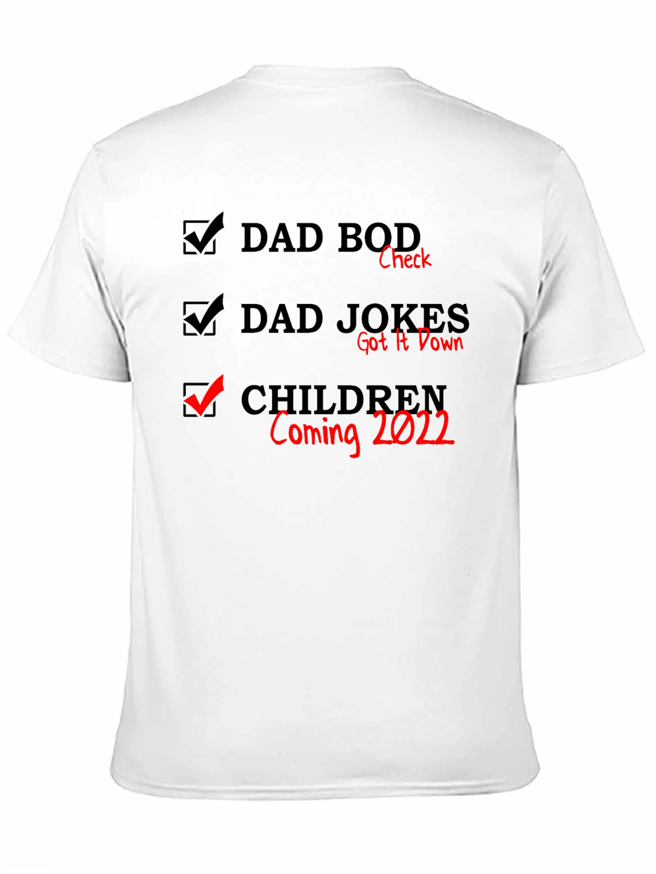 Dad Bod Dad Jokes Coming 2022 Black T-Shirt
