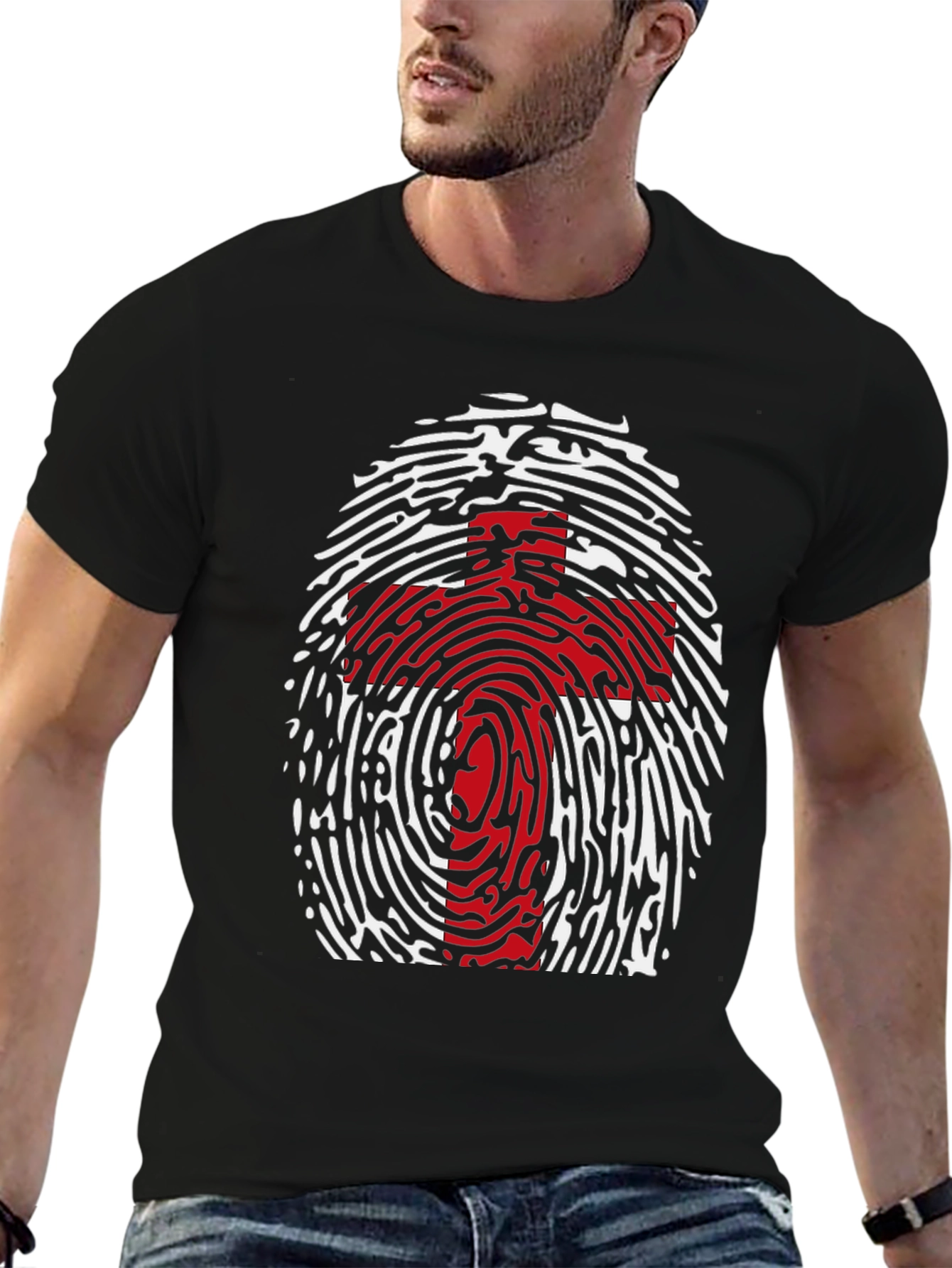 Fingerprint Cross Graphic Tee
