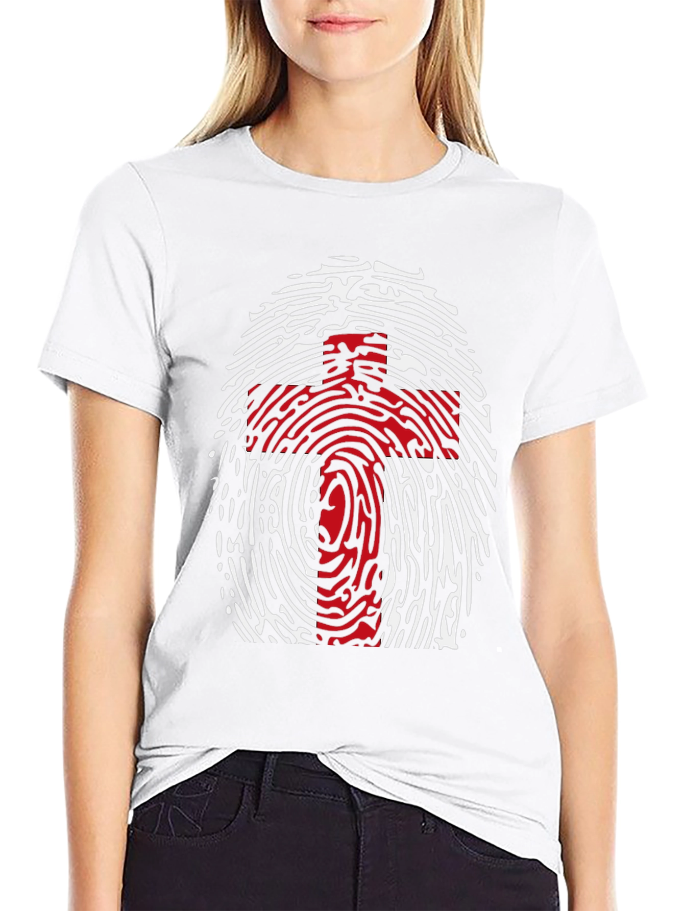 Fingerprint Cross Graphic Tee