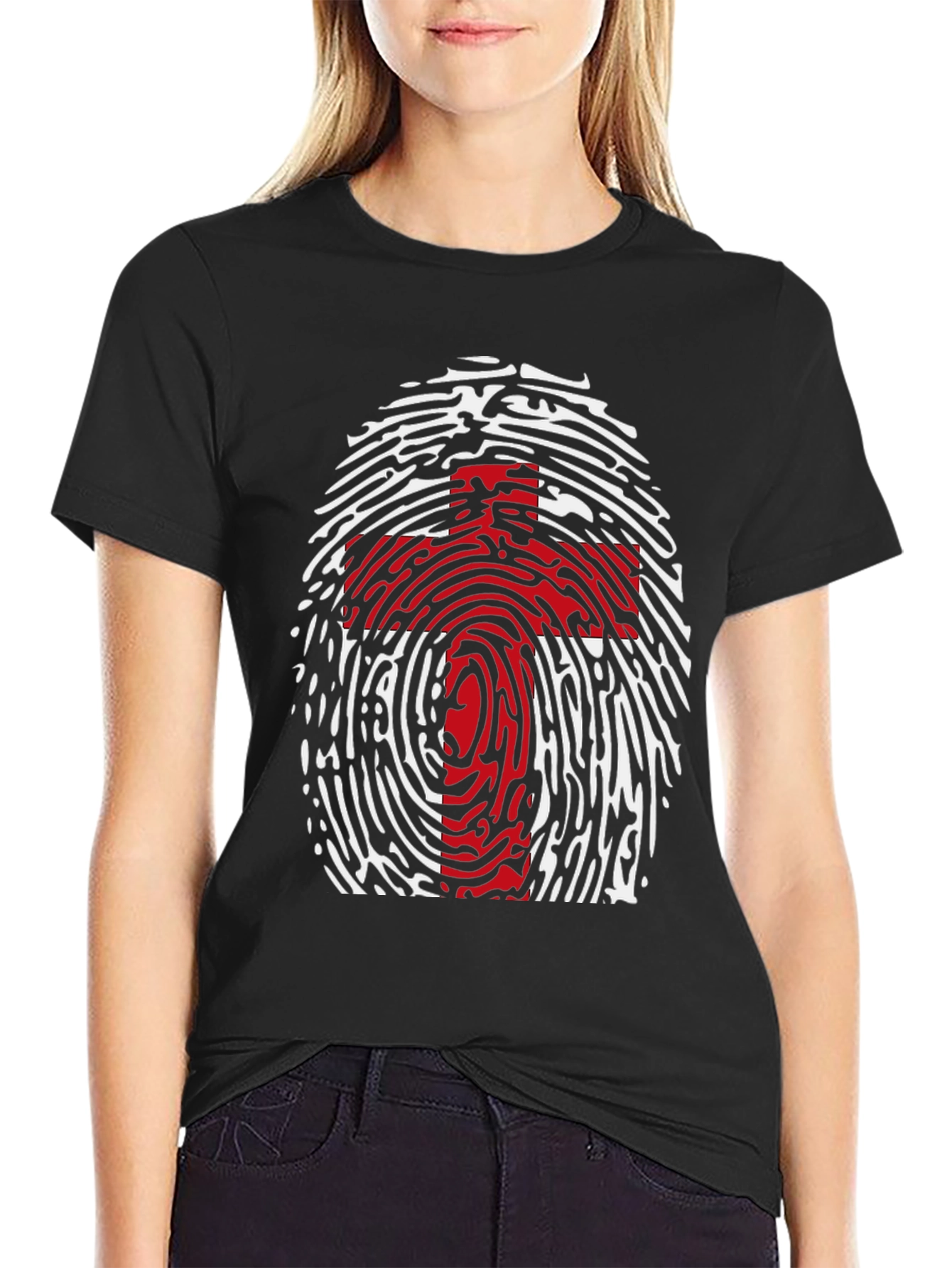Fingerprint Cross Graphic Tee