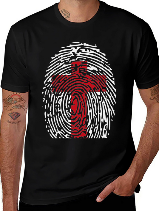 Fingerprint Cross Graphic Tee