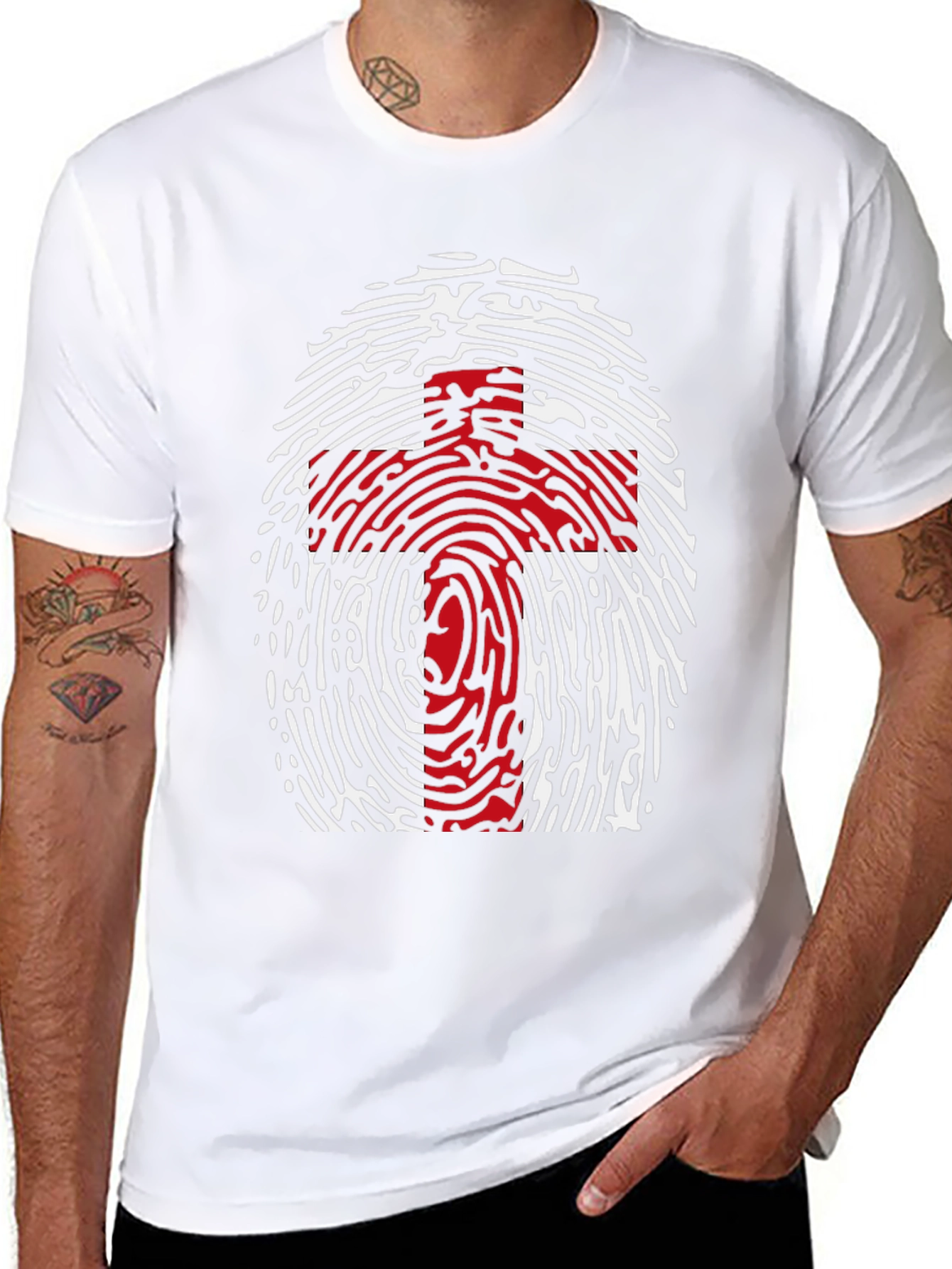 Fingerprint Cross Graphic Tee