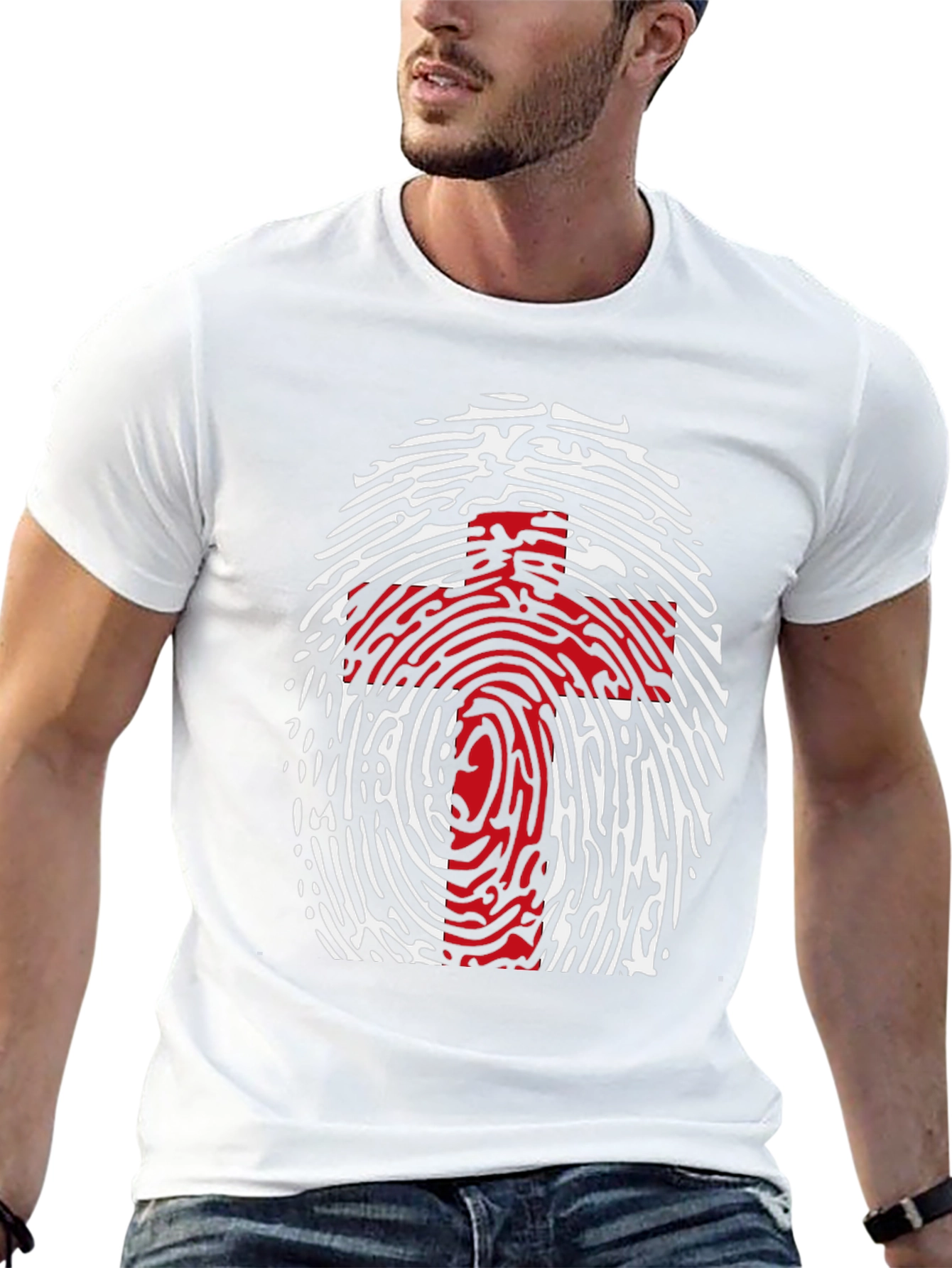 Fingerprint Cross Graphic Tee