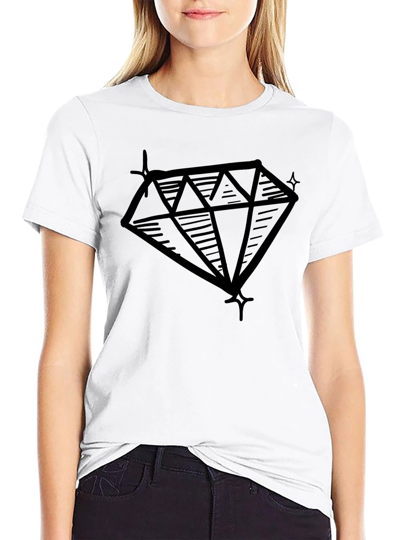 Diamond Graphic Black T-Shirt