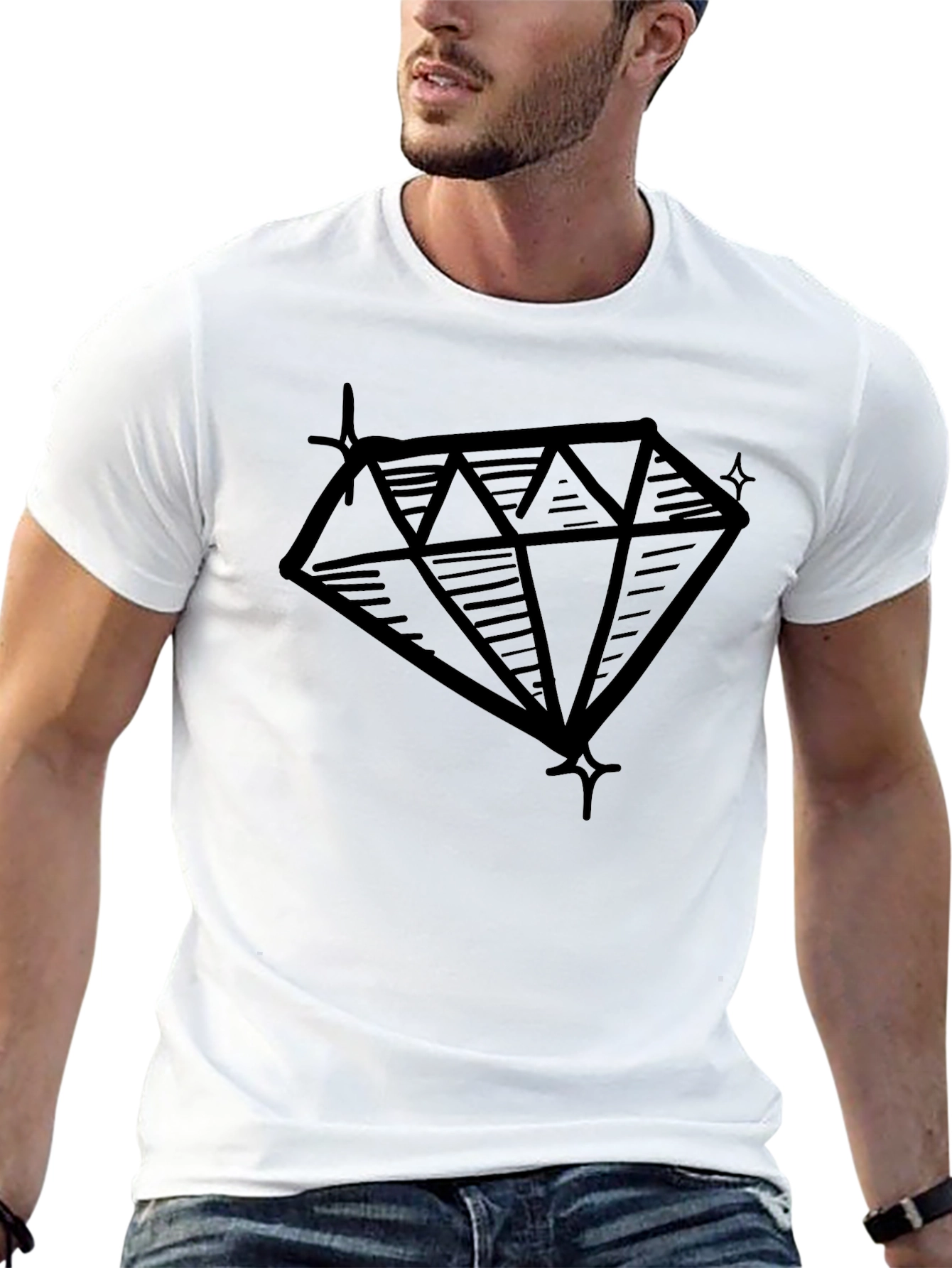 Diamond Graphic Black T-Shirt