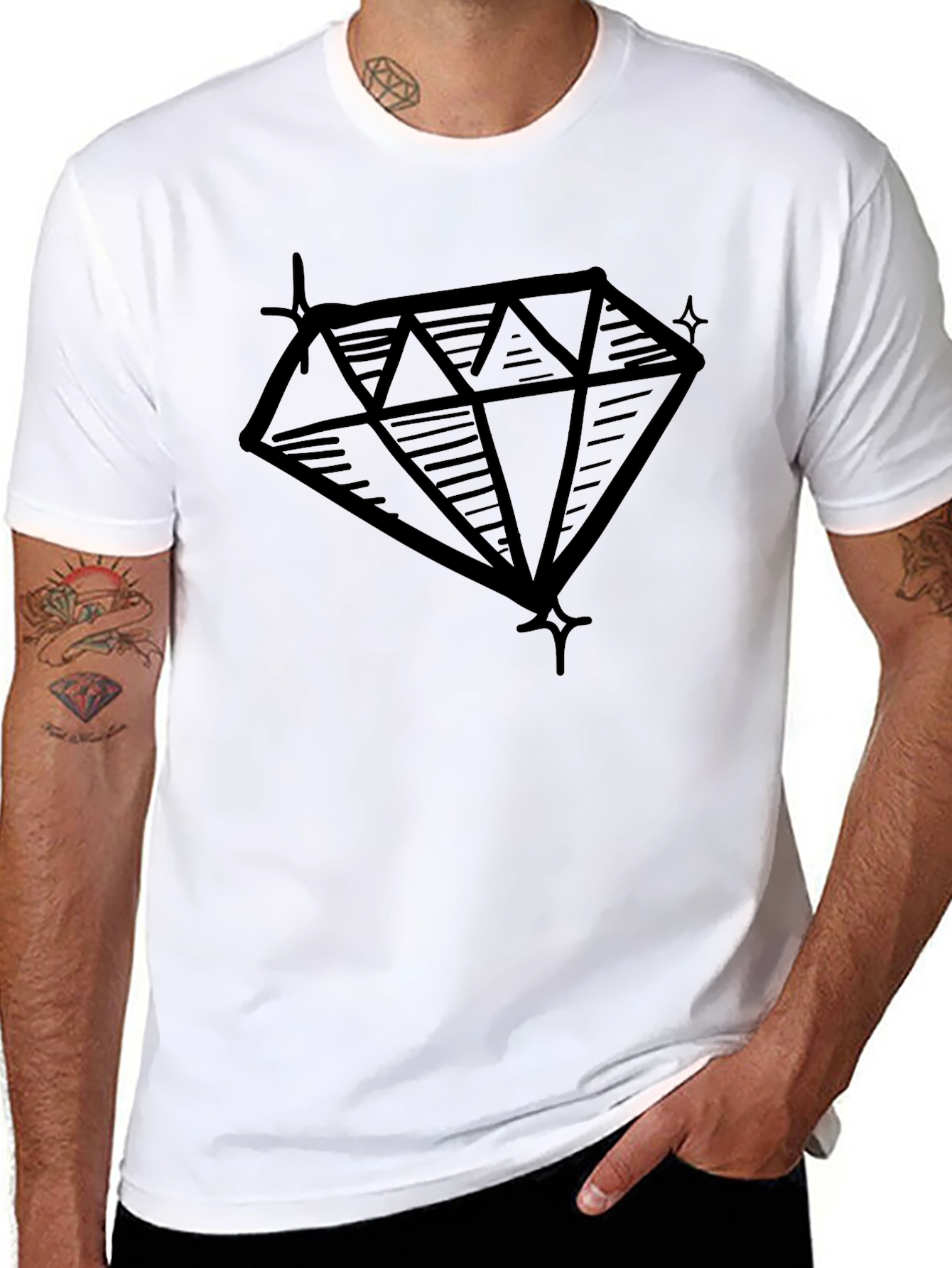 Diamond Graphic Black T-Shirt