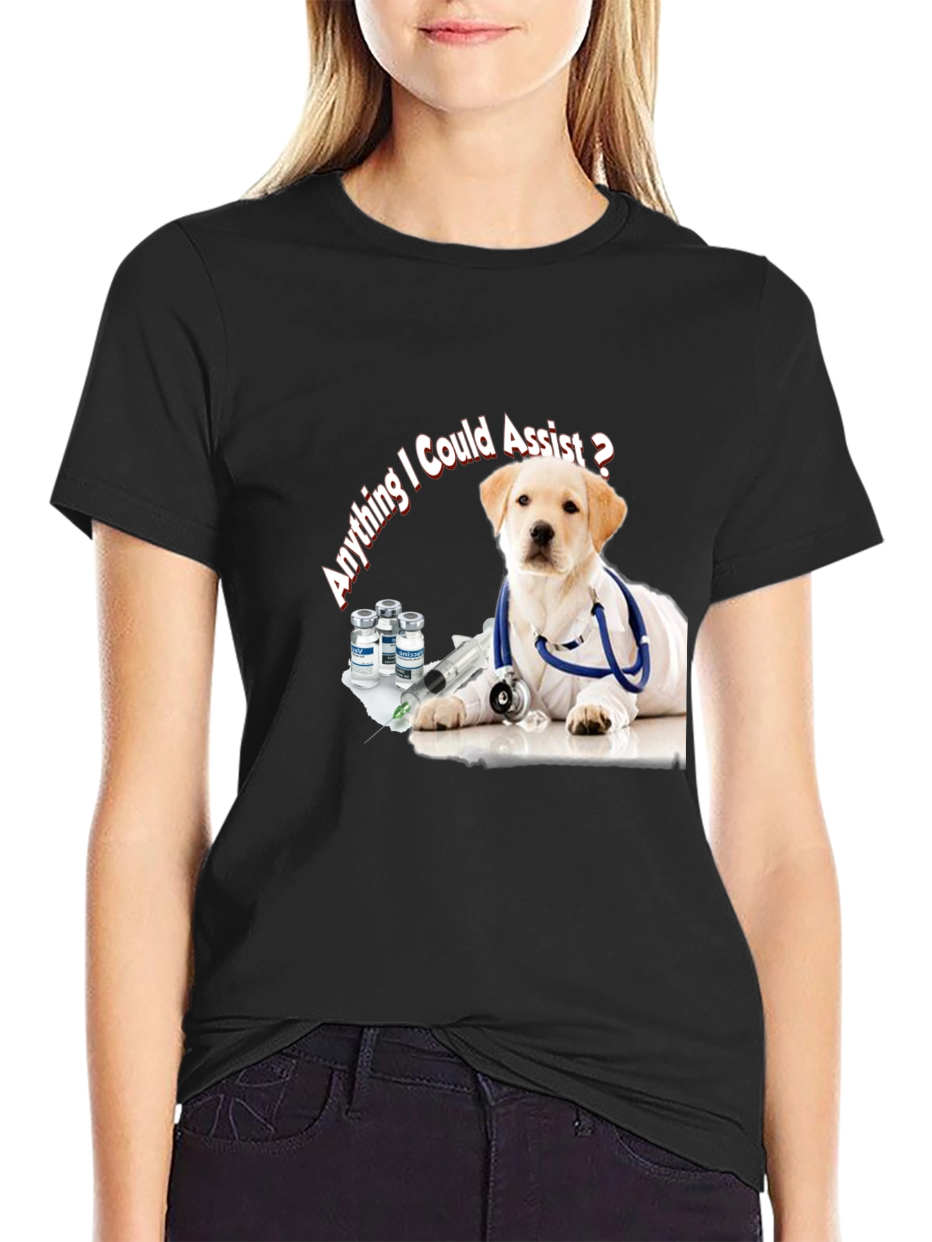 Vet Puppy Dog T-Shirt - Anything I Could Assist?