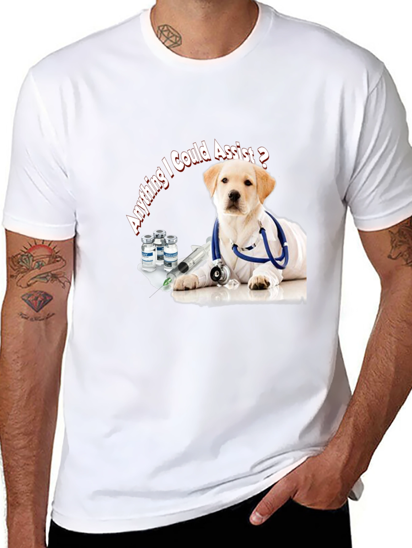 Vet Puppy Dog T-Shirt - Anything I Could Assist?