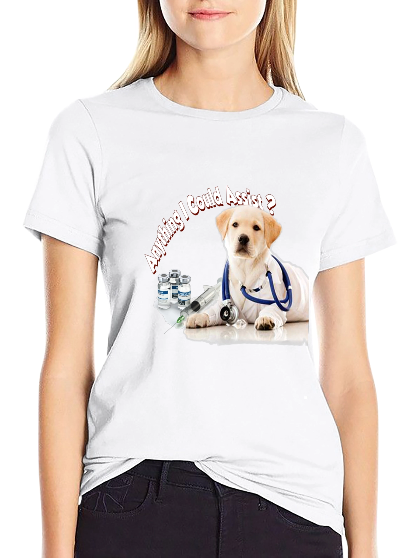 Vet Puppy Dog T-Shirt - Anything I Could Assist?
