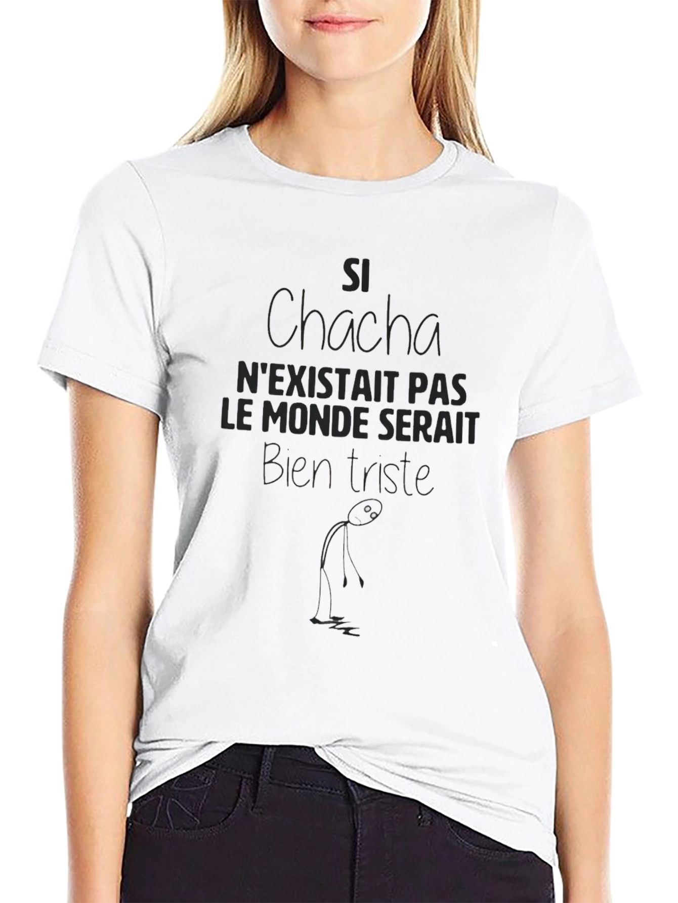 Mens Si Chacha Graphic T-Shirt - Black
