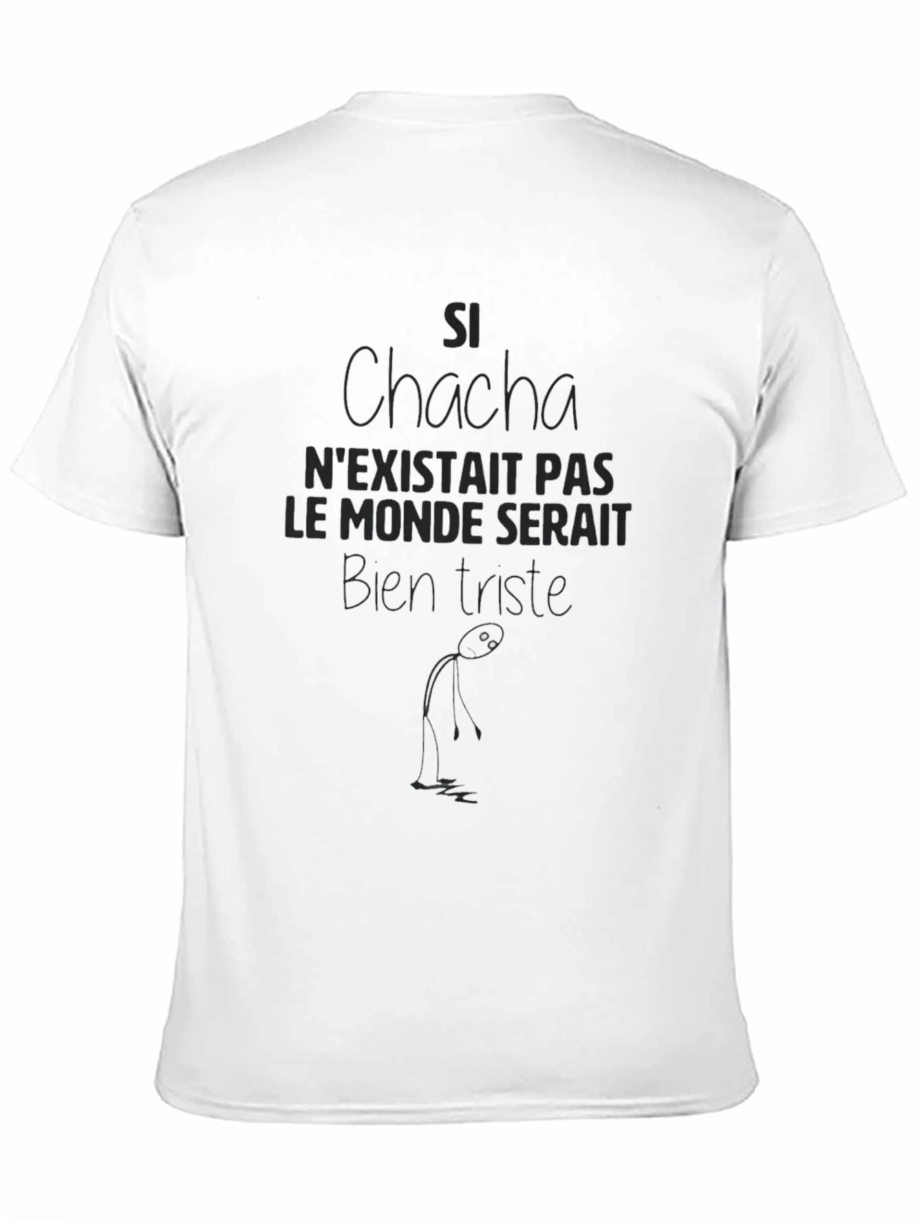 Mens Si Chacha Graphic T-Shirt - Black