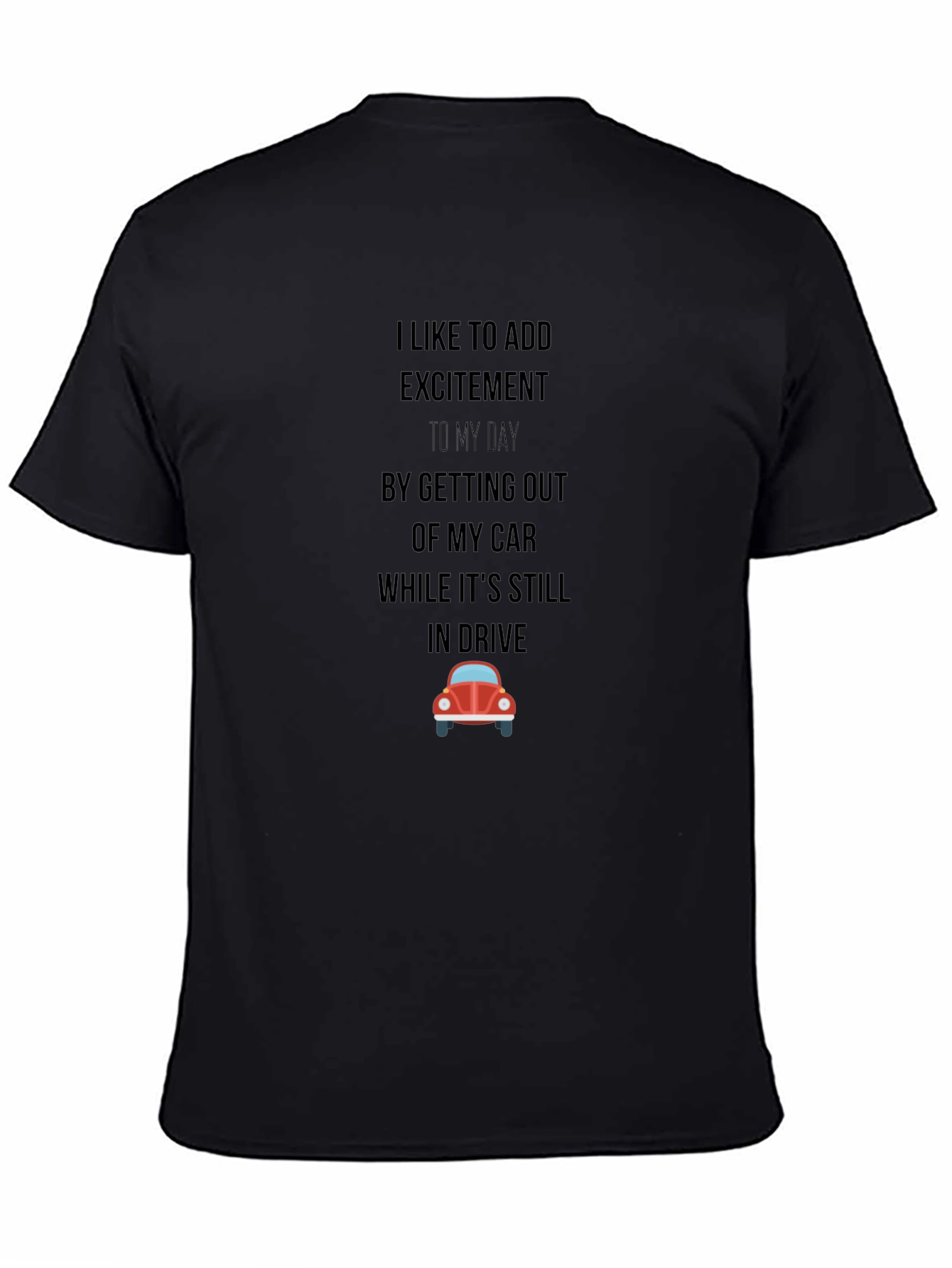 Excitement Black Graphic T-Shirt