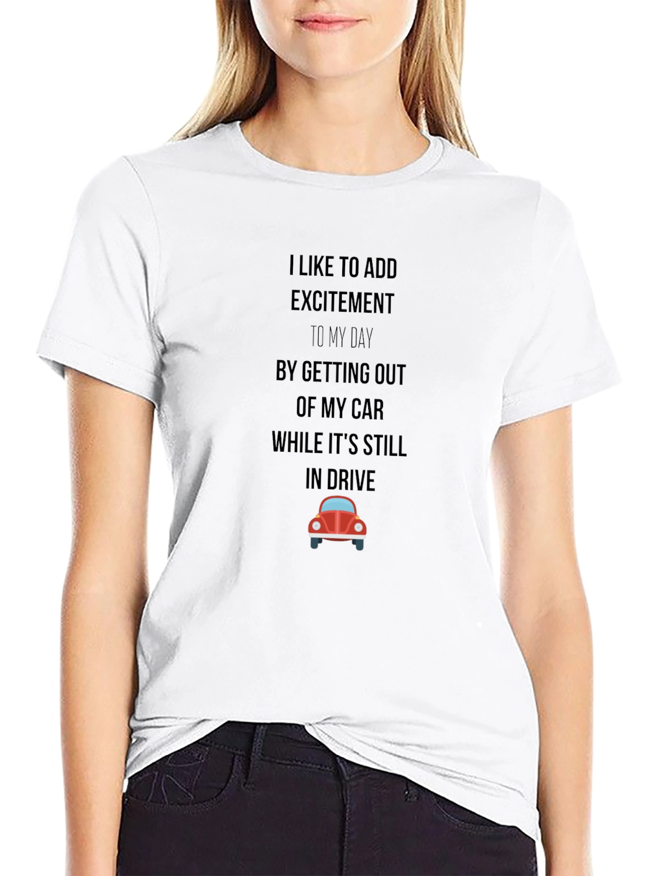 Excitement Black Graphic T-Shirt