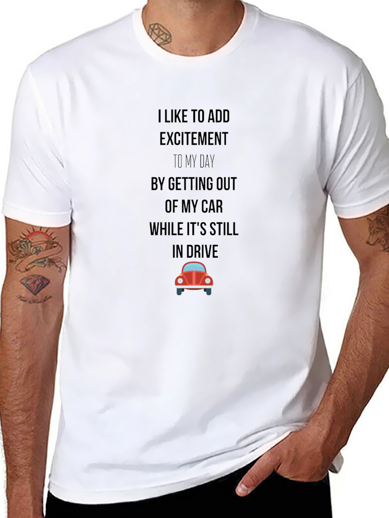 Excitement Black Graphic T-Shirt