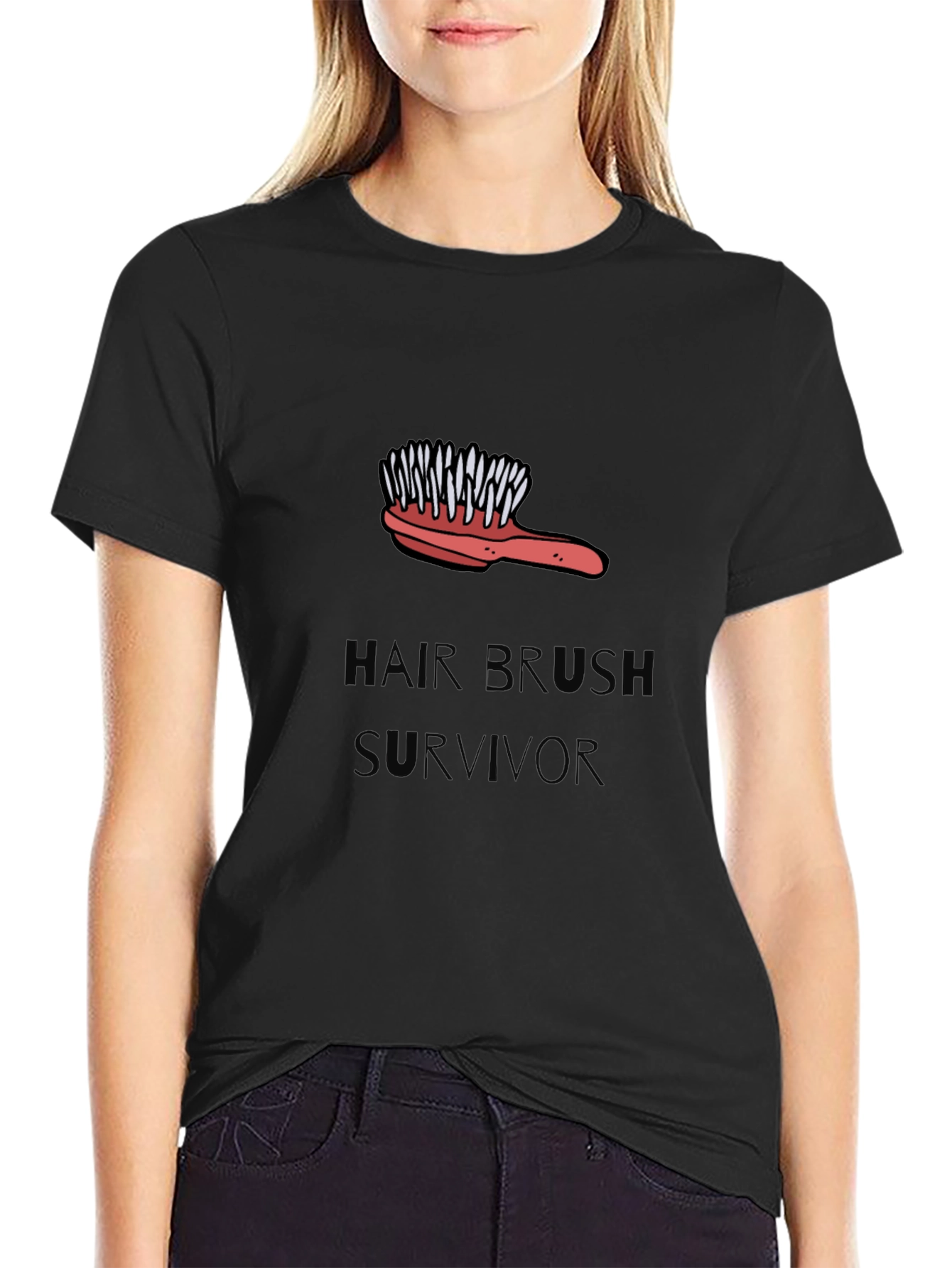 Hair Brush Survivor Graphic Tee