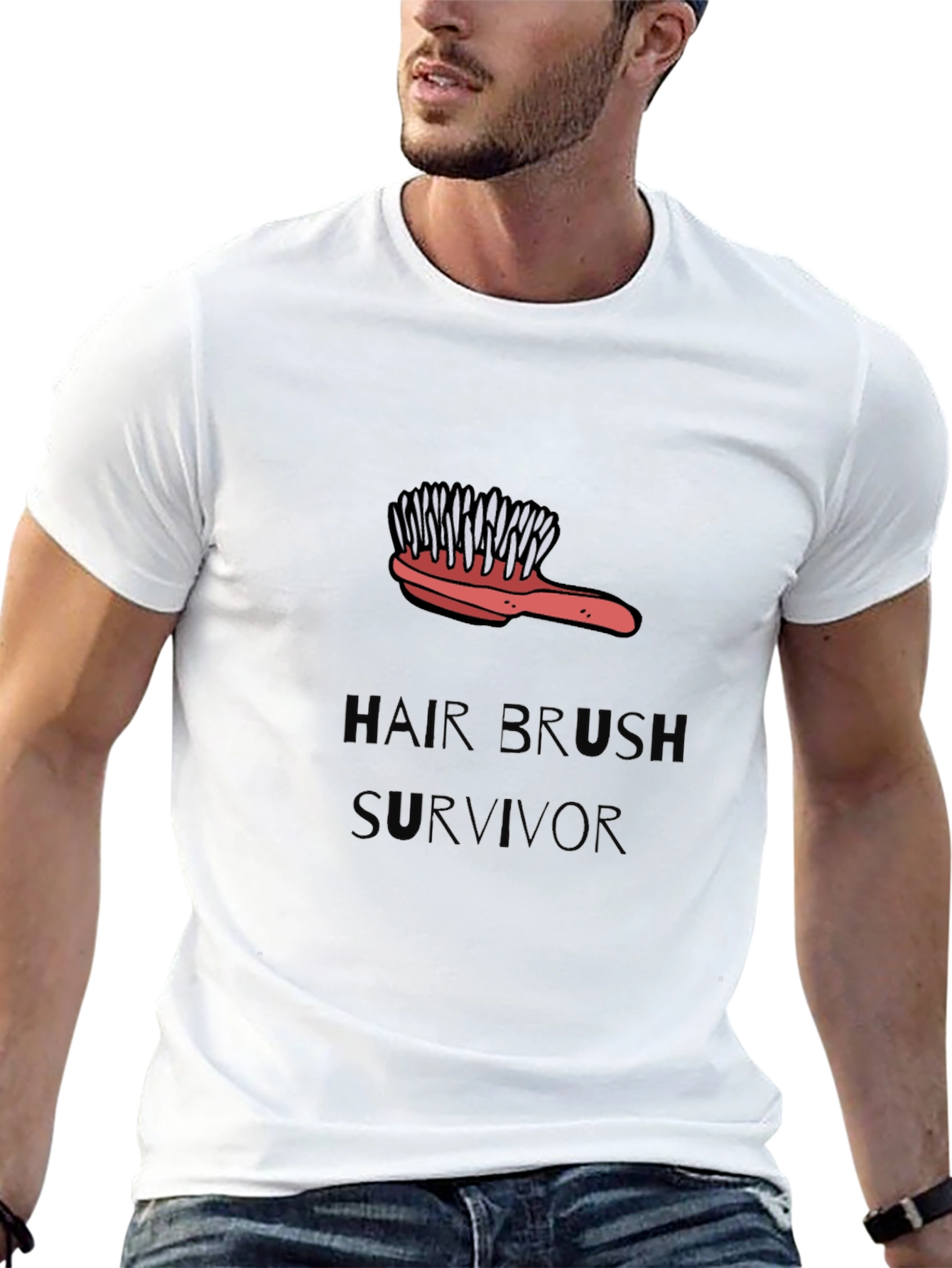 Hair Brush Survivor Graphic Tee