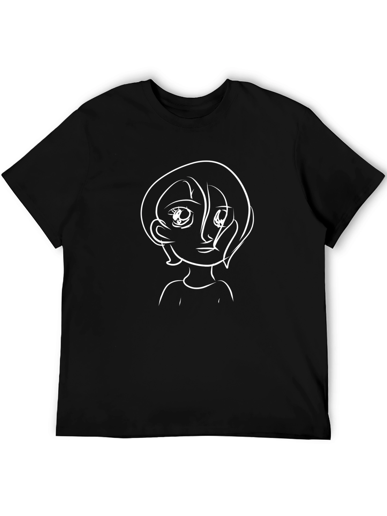 Anime Style Graphic Tee - Unisex Black T-Shirt