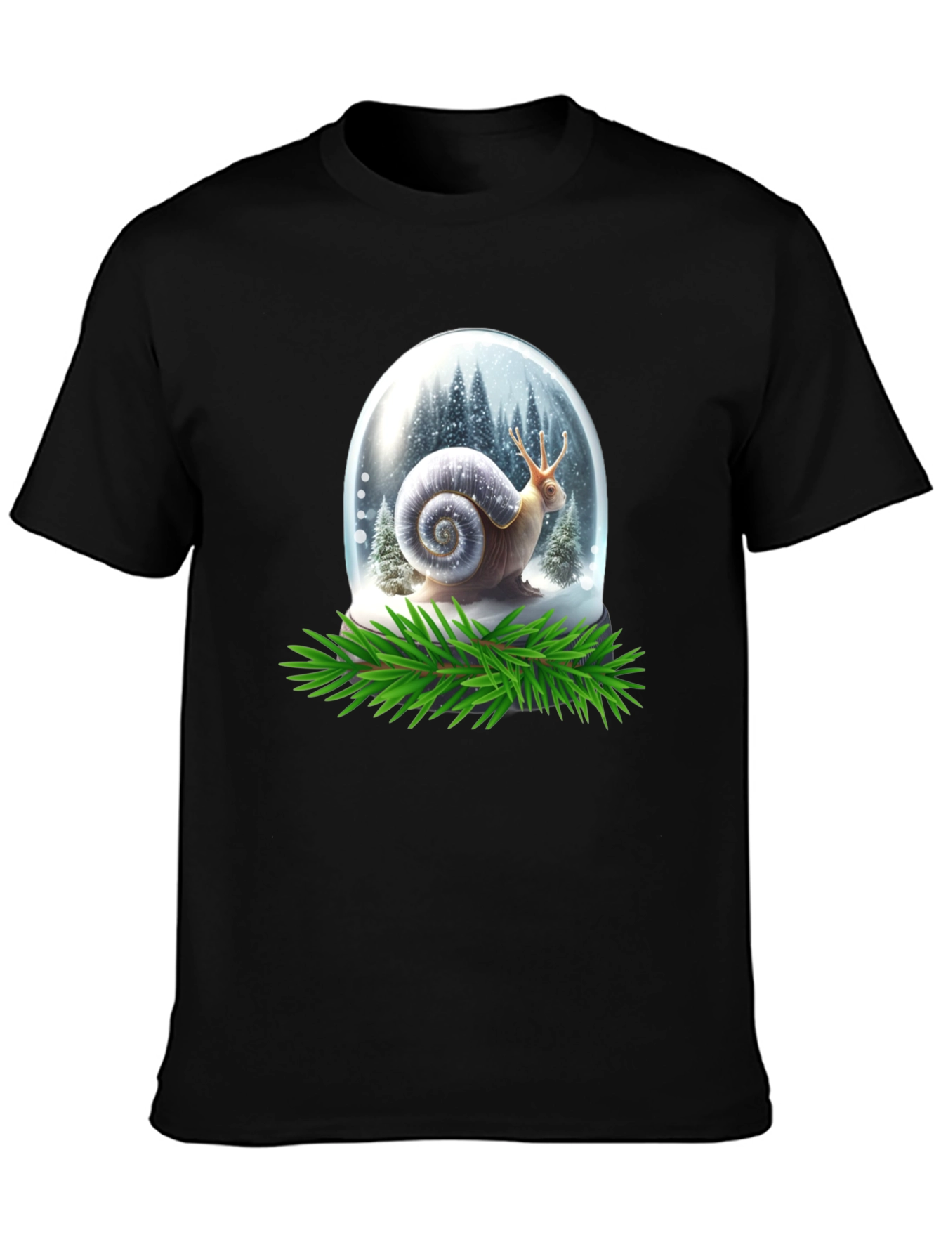 Snail Snow Globe Graphic Tee