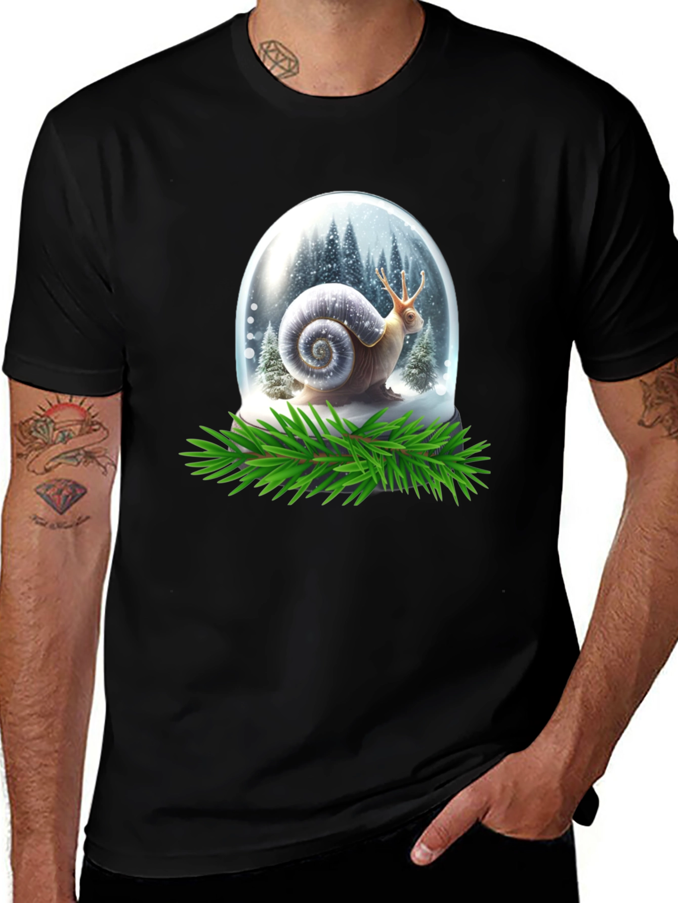 Snail Snow Globe Graphic Tee