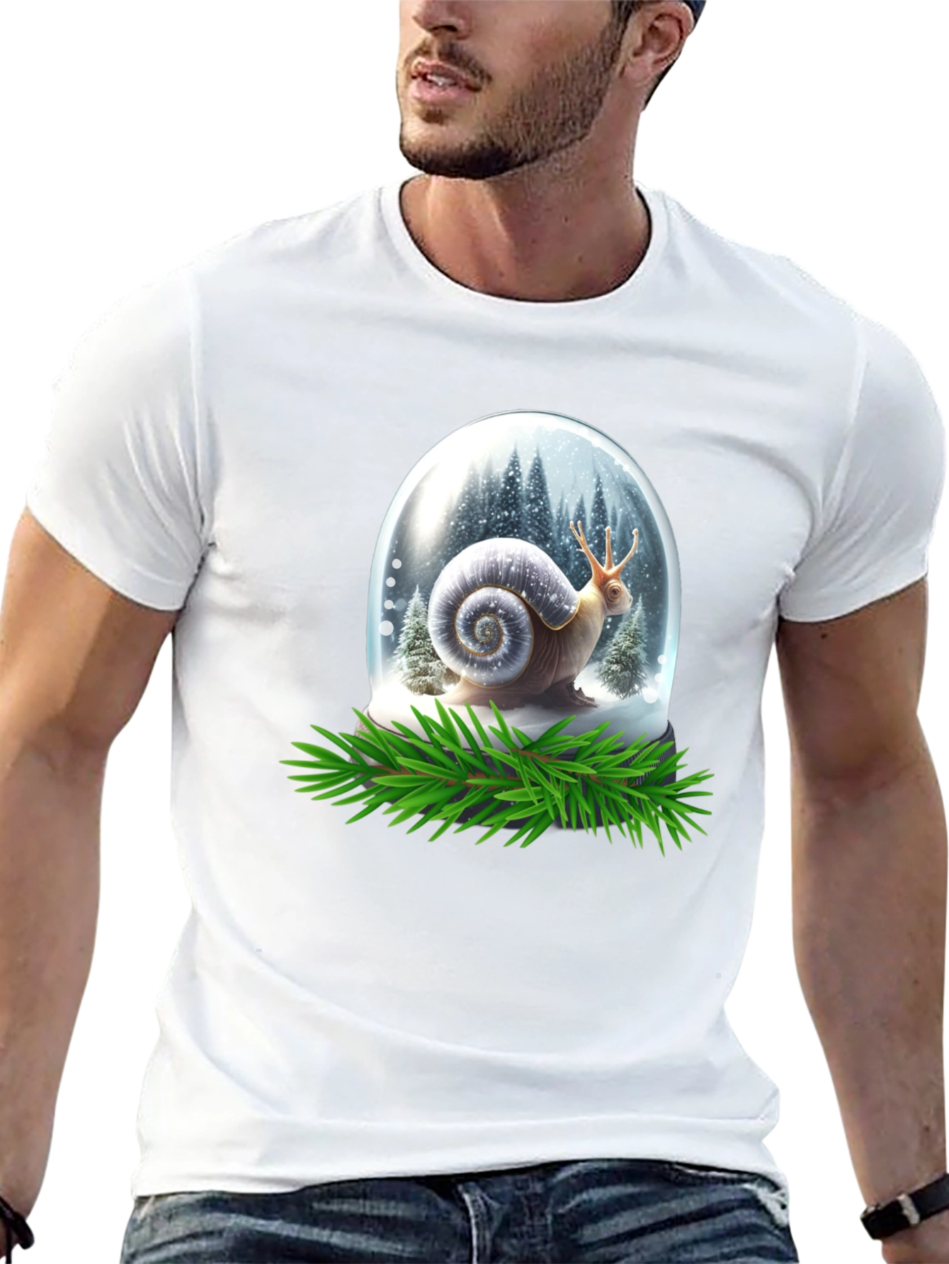 Snail Snow Globe Graphic Tee