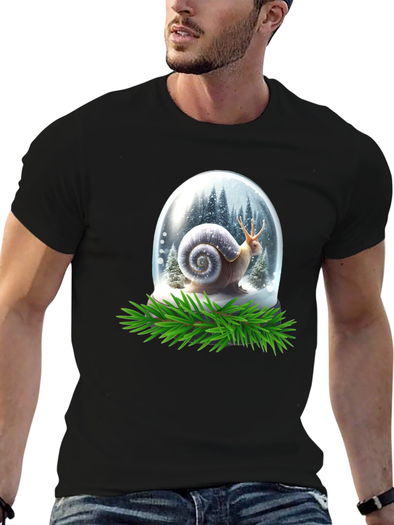 Snail Snow Globe Graphic Tee