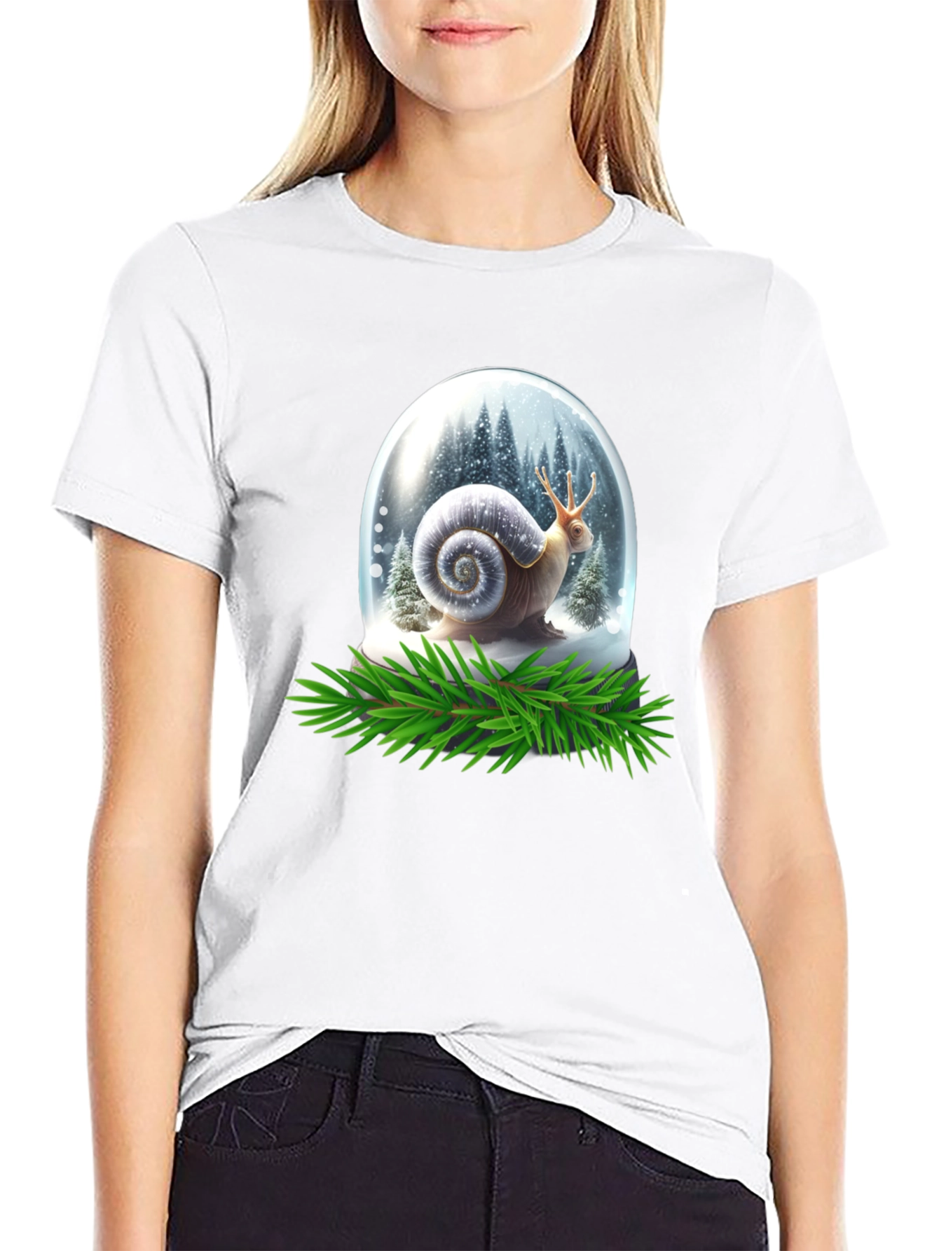 Snail Snow Globe Graphic Tee