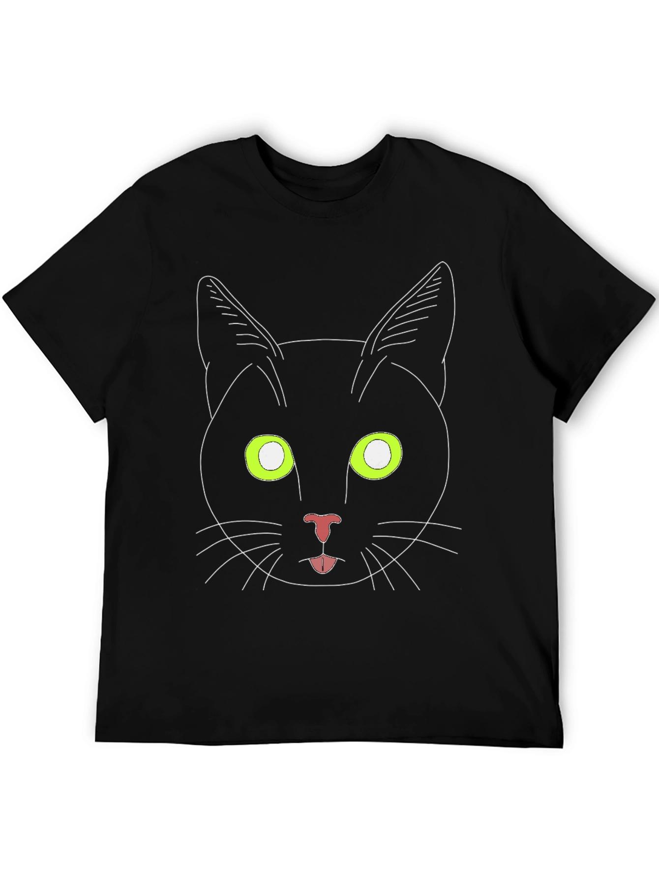 Black Cat Tee - Graphic Print T-Shirt