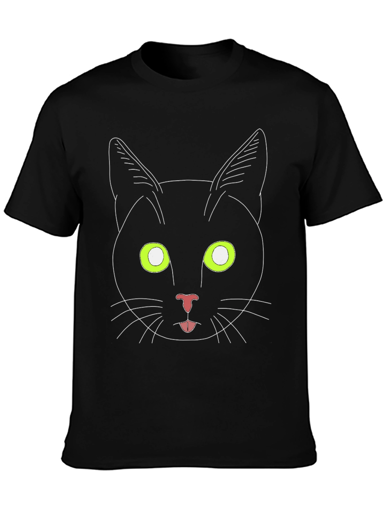 Black Cat Tee - Graphic Print T-Shirt