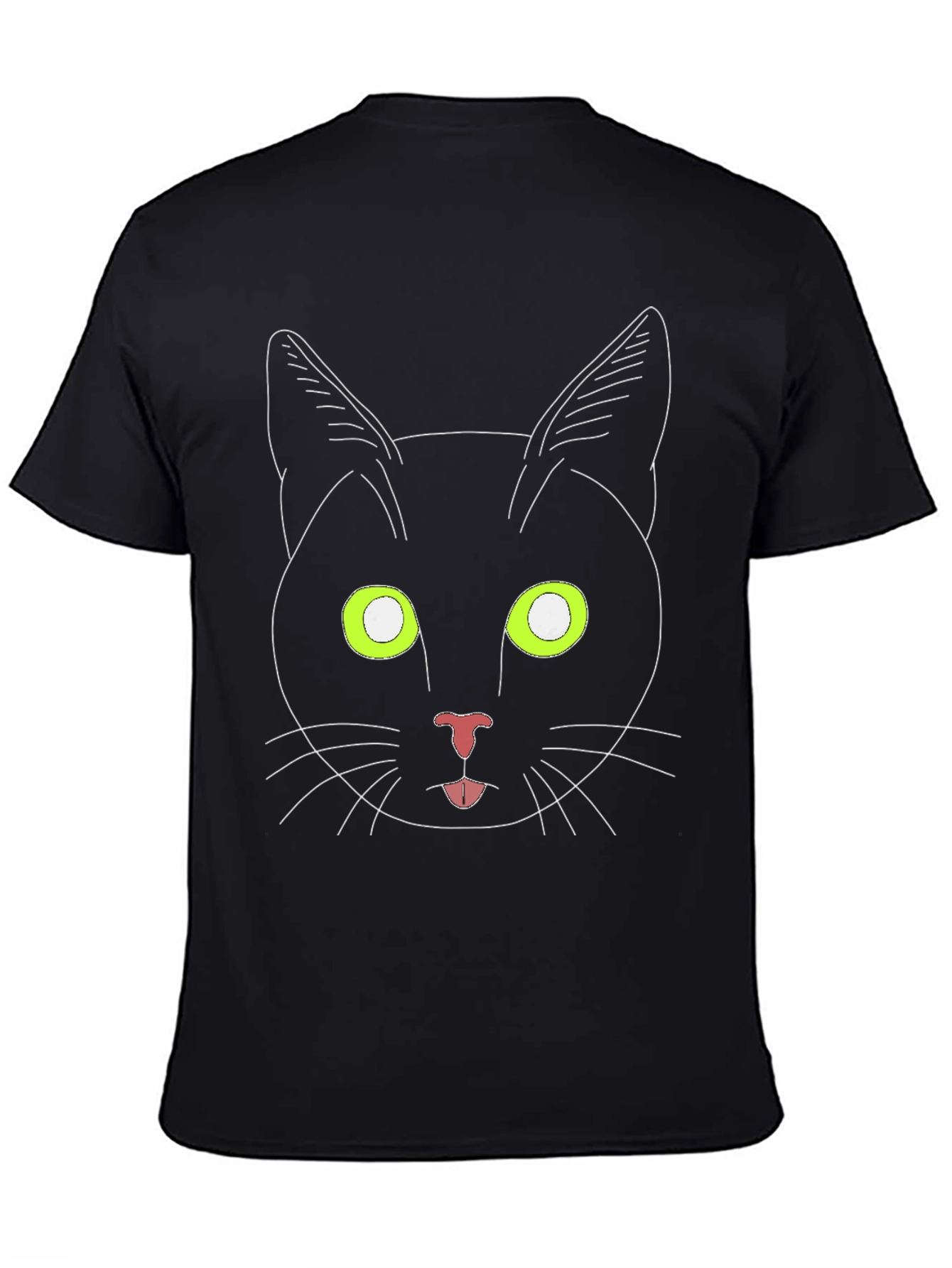 Black Cat Tee - Graphic Print T-Shirt